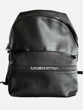 Louis Vuitton Black & White Taigarama Spellout Discovery Backpack