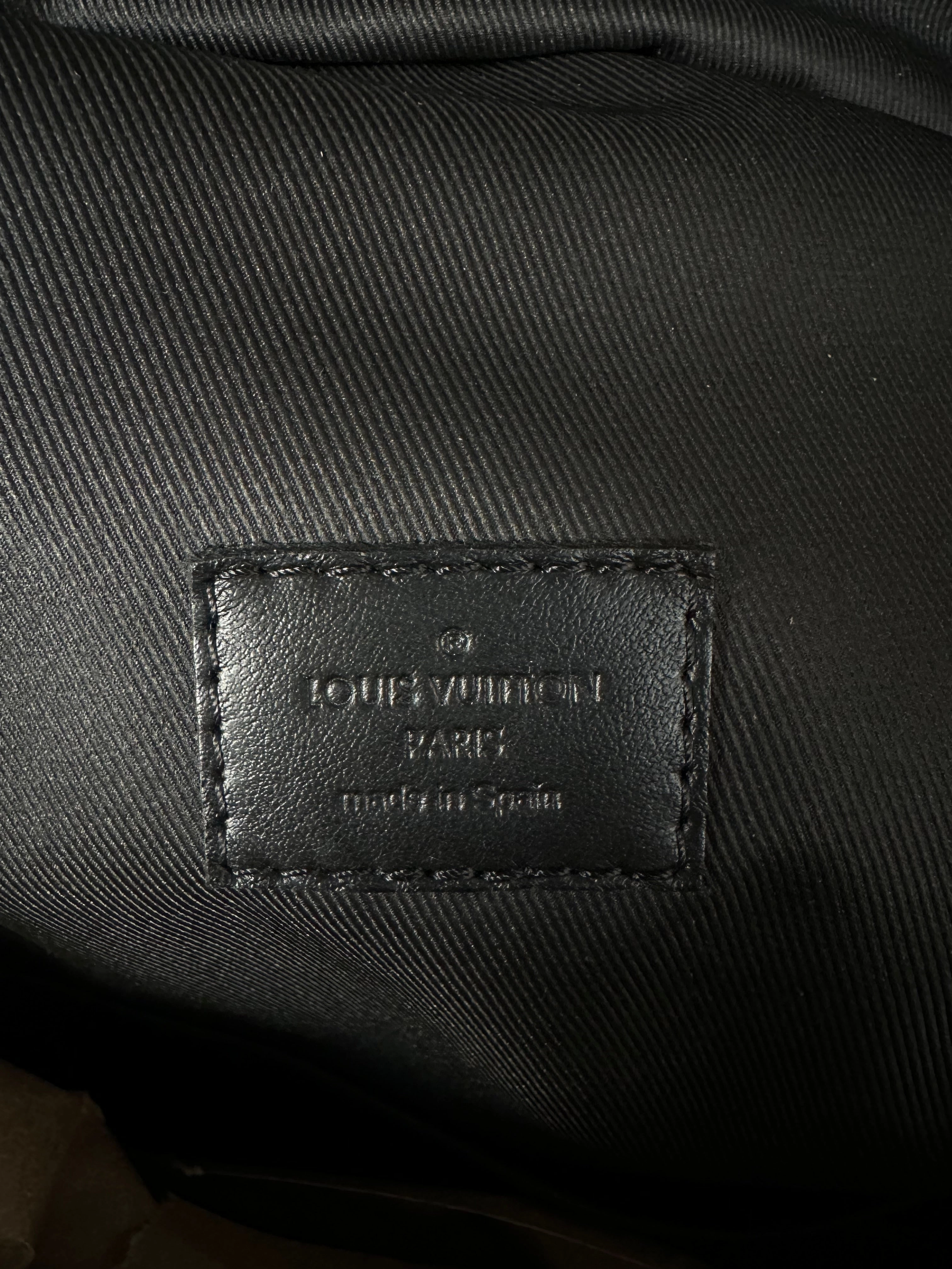 Louis Vuitton Black Shadow Monogram Sprinter Backpack