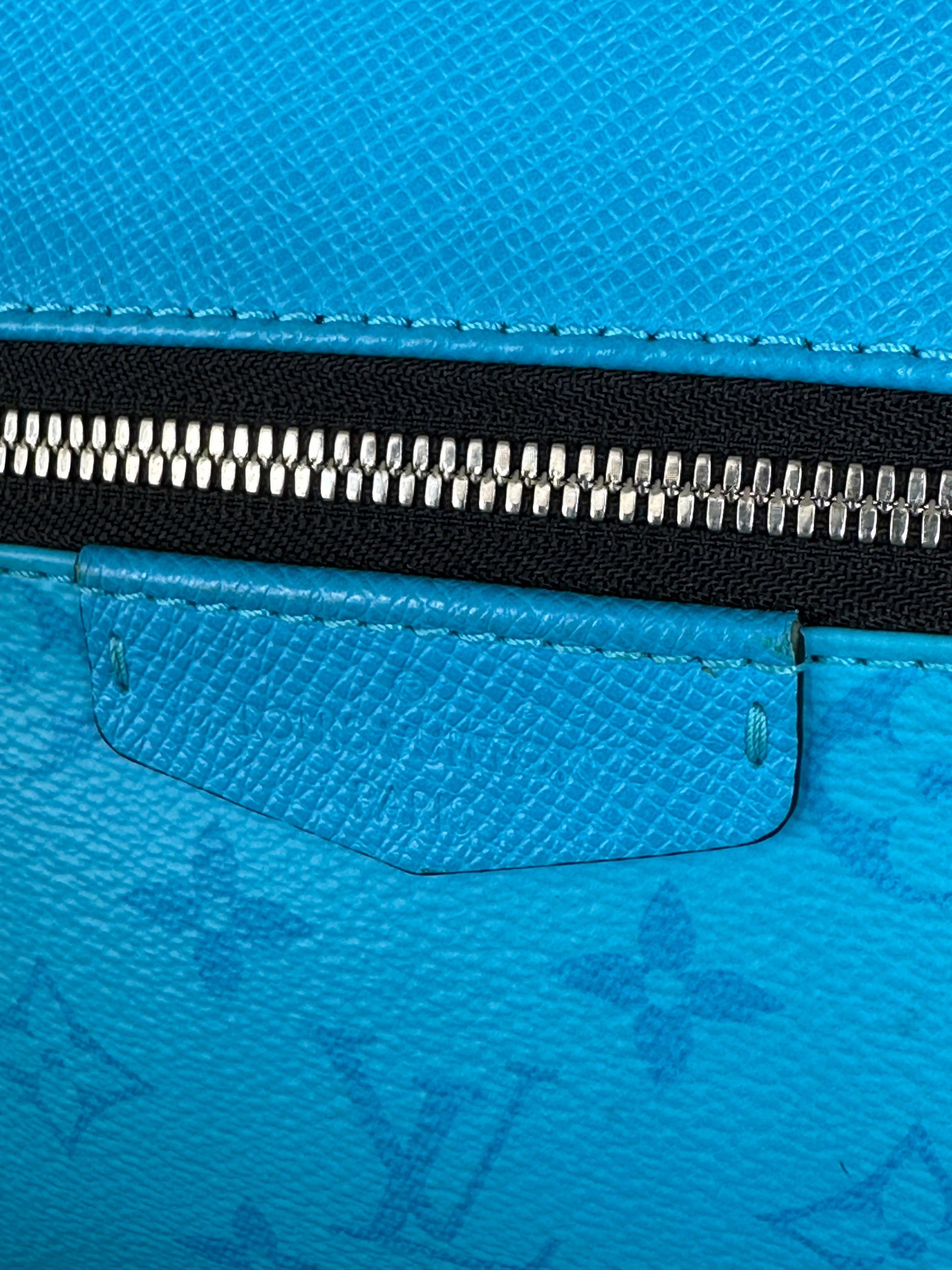 Louis Vuitton Blue Taigarama Monogram Discovery Backpack