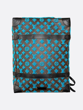 Louis Vuitton Brown & Blue Monogram Tuffetage Backpack