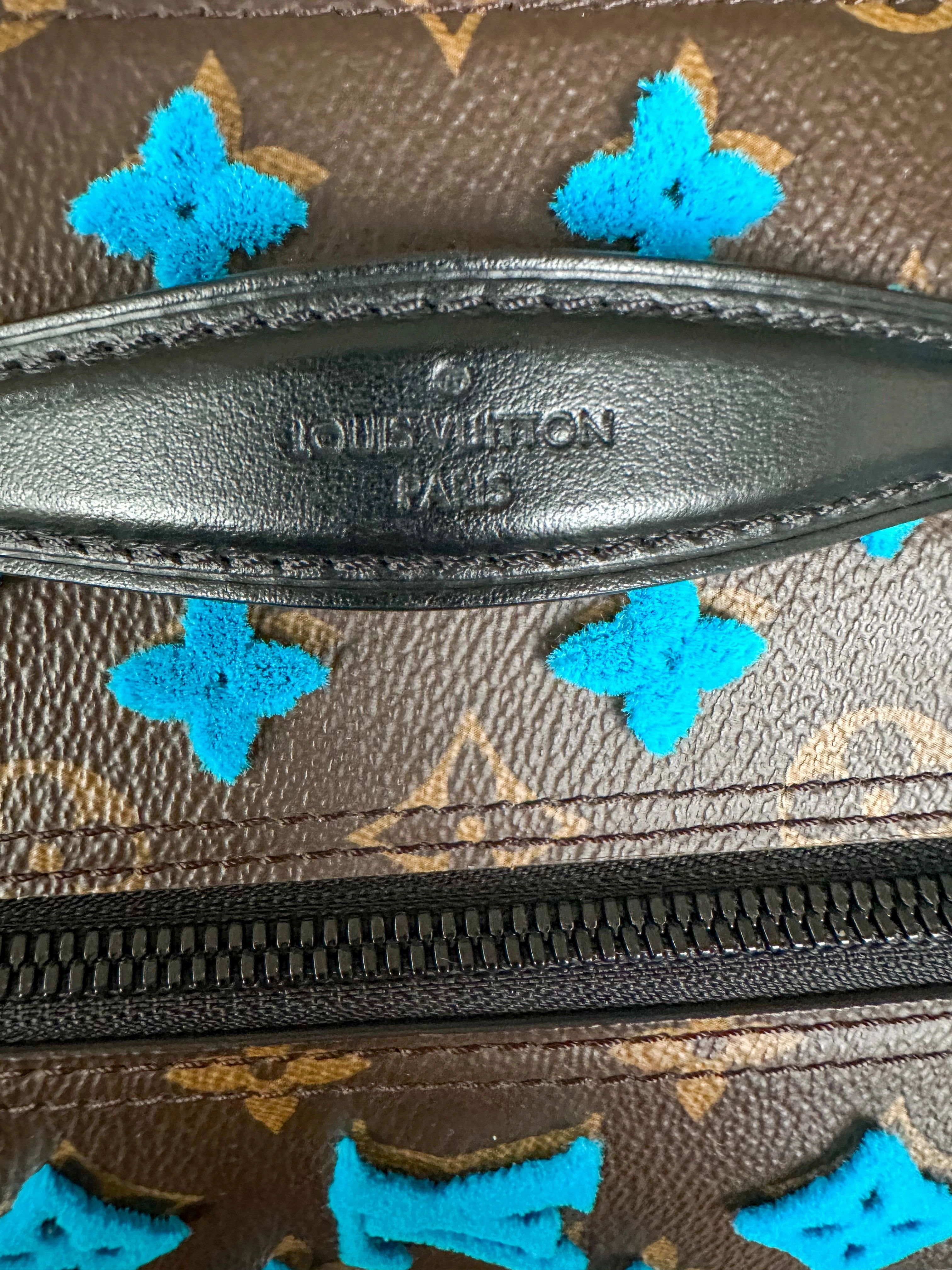 Louis Vuitton Brown & Blue Monogram Tuffetage Backpack