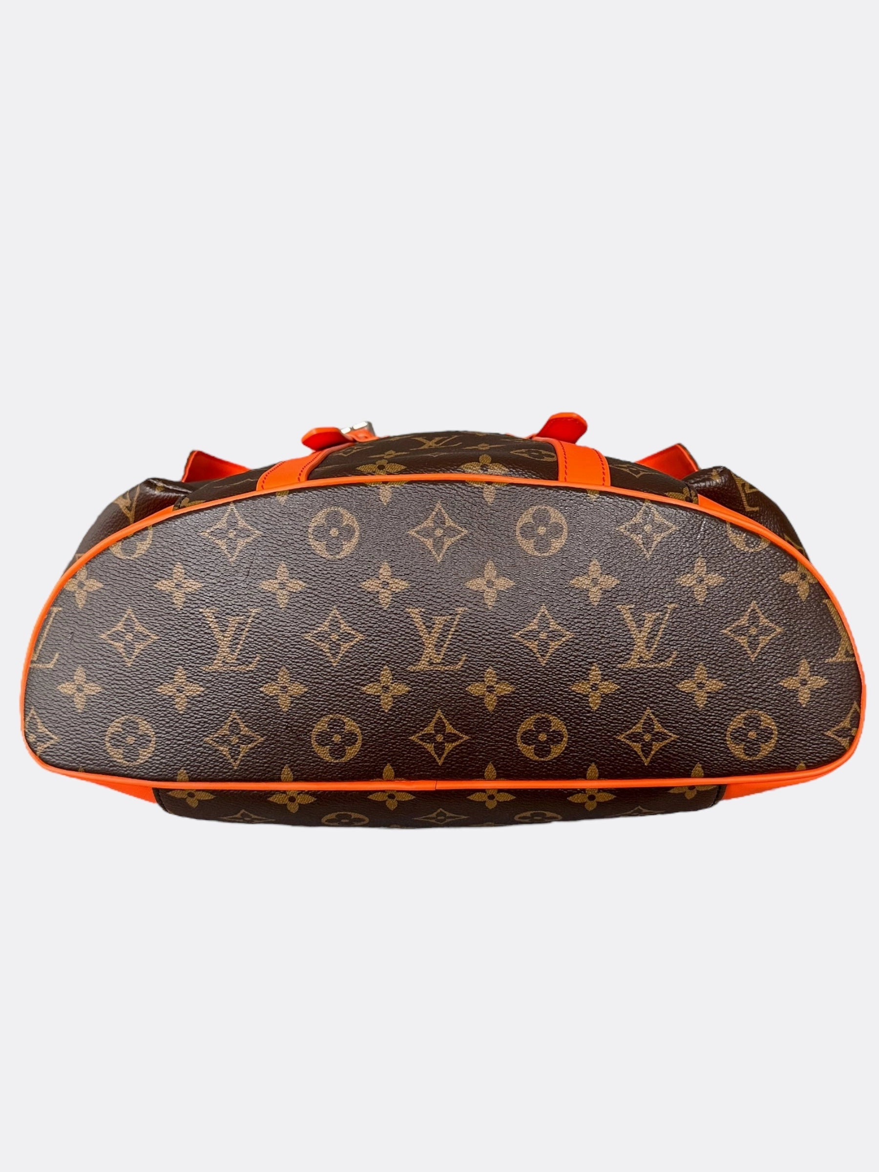 Louis Vuitton Brown Monogram & Orange Christopher Backpack