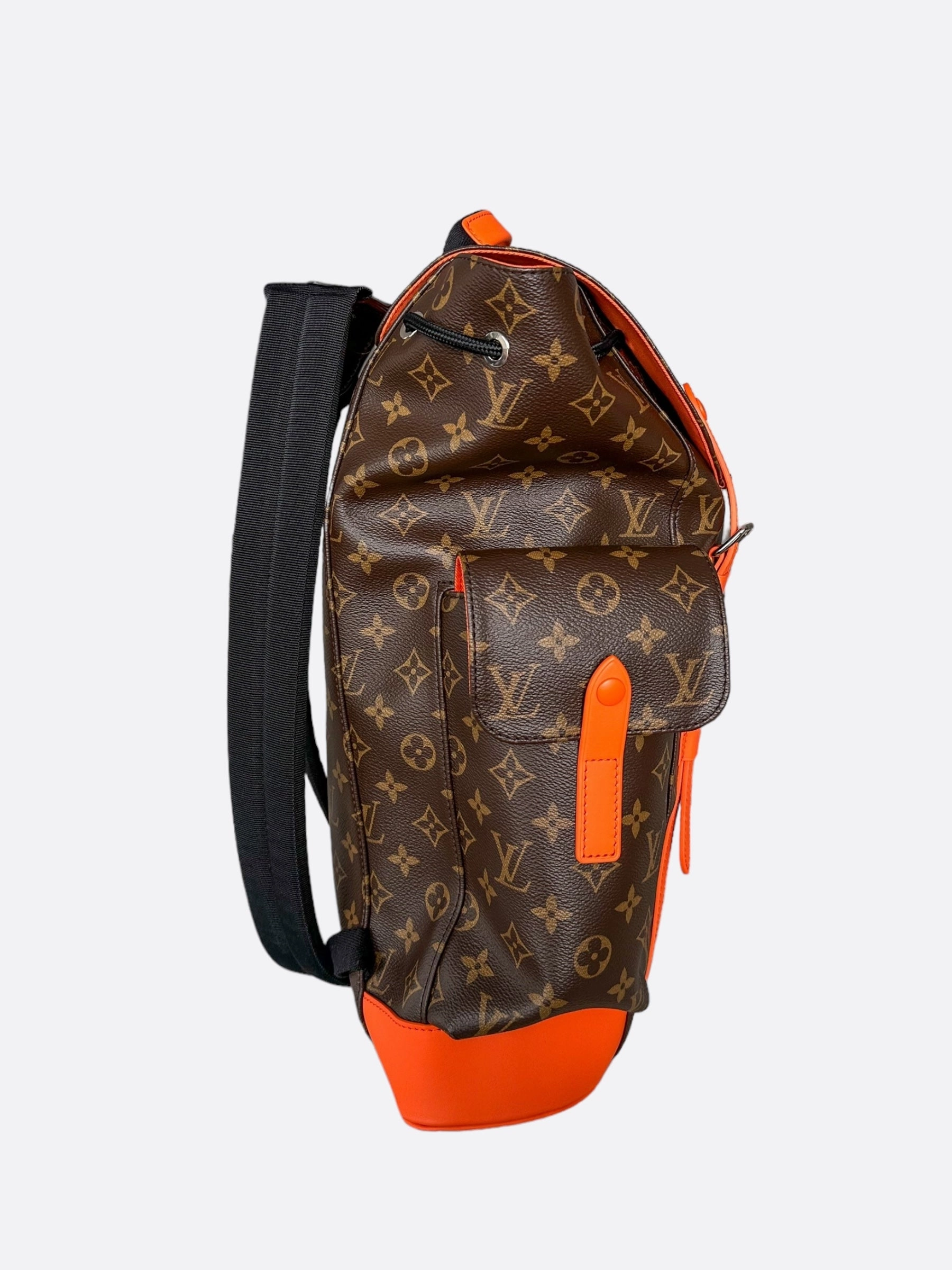 Louis Vuitton Brown Monogram & Orange Christopher Backpack