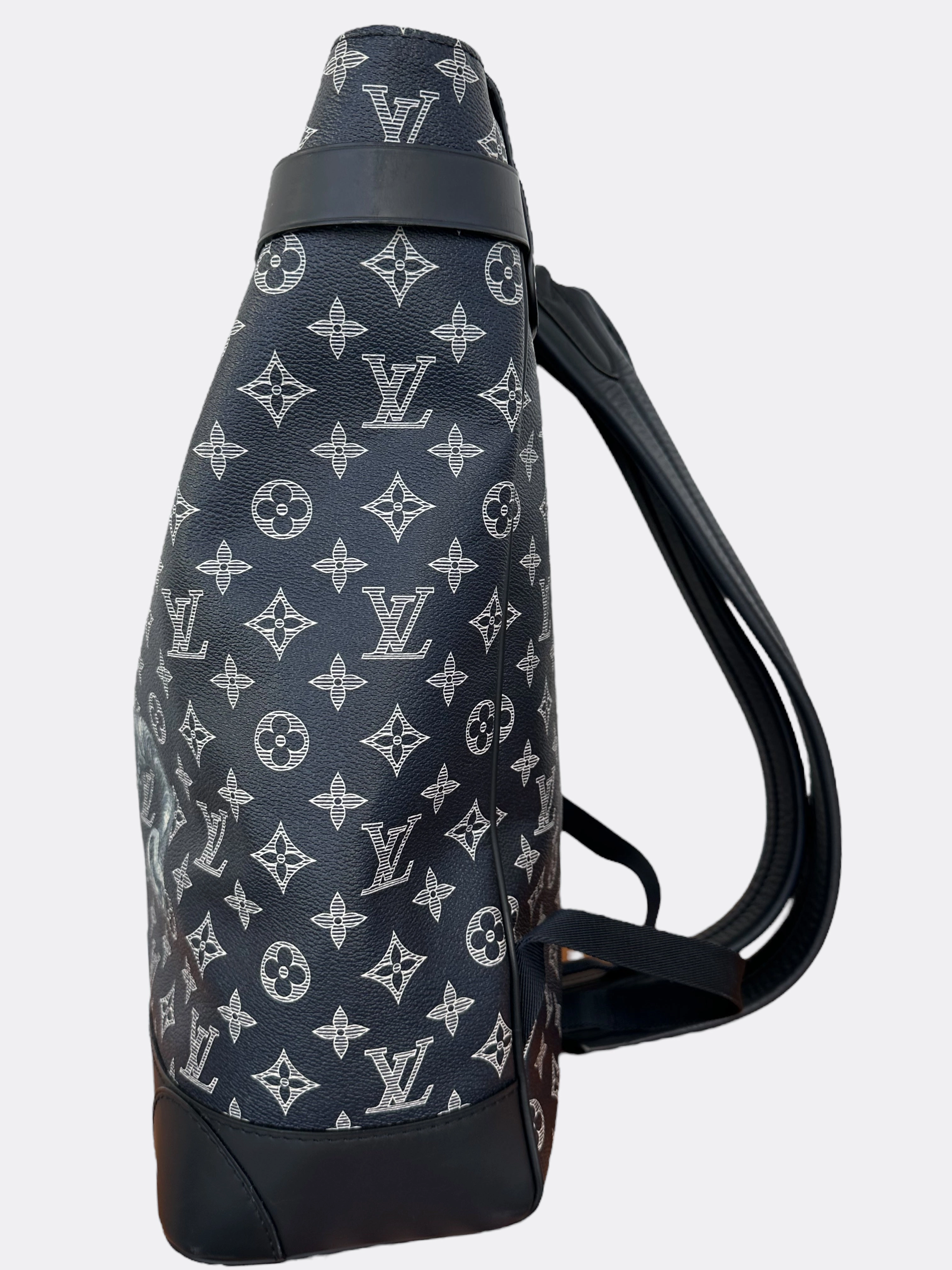 Louis Vuitton Chapman Brothers Navy Monogram Elephant Steamer Backpack