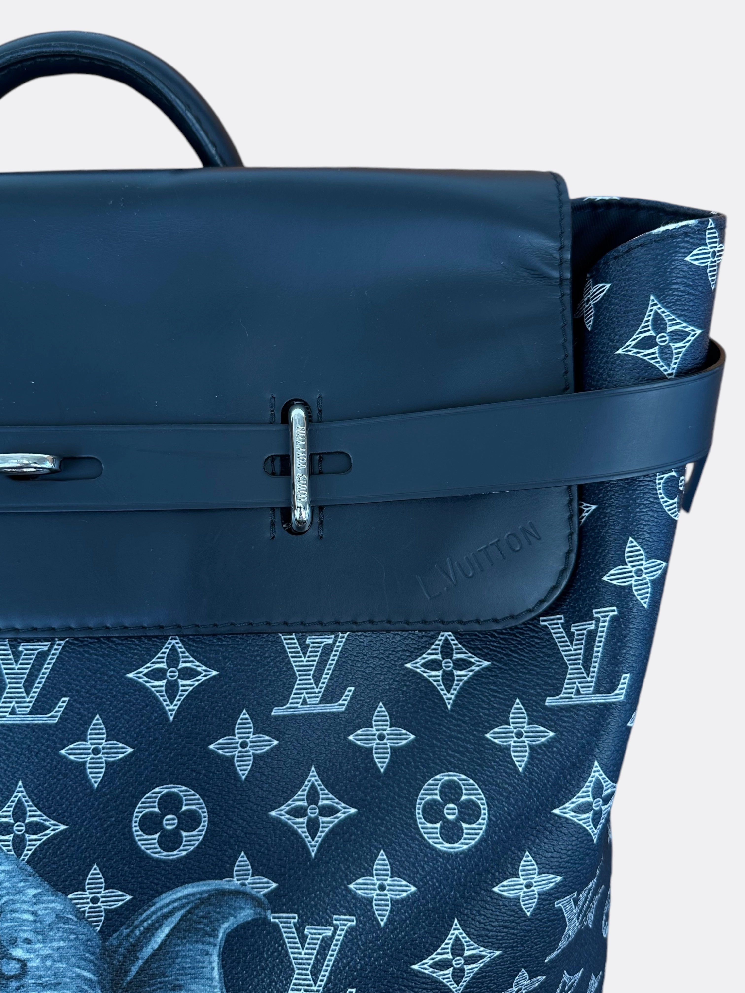 Louis Vuitton Chapman Brothers Navy Monogram Elephant Steamer Backpack
