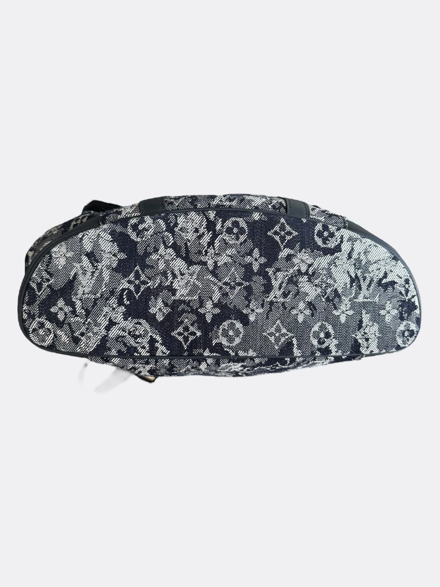 Louis Vuitton Navy Tapestry Monogram Christopher Backpack