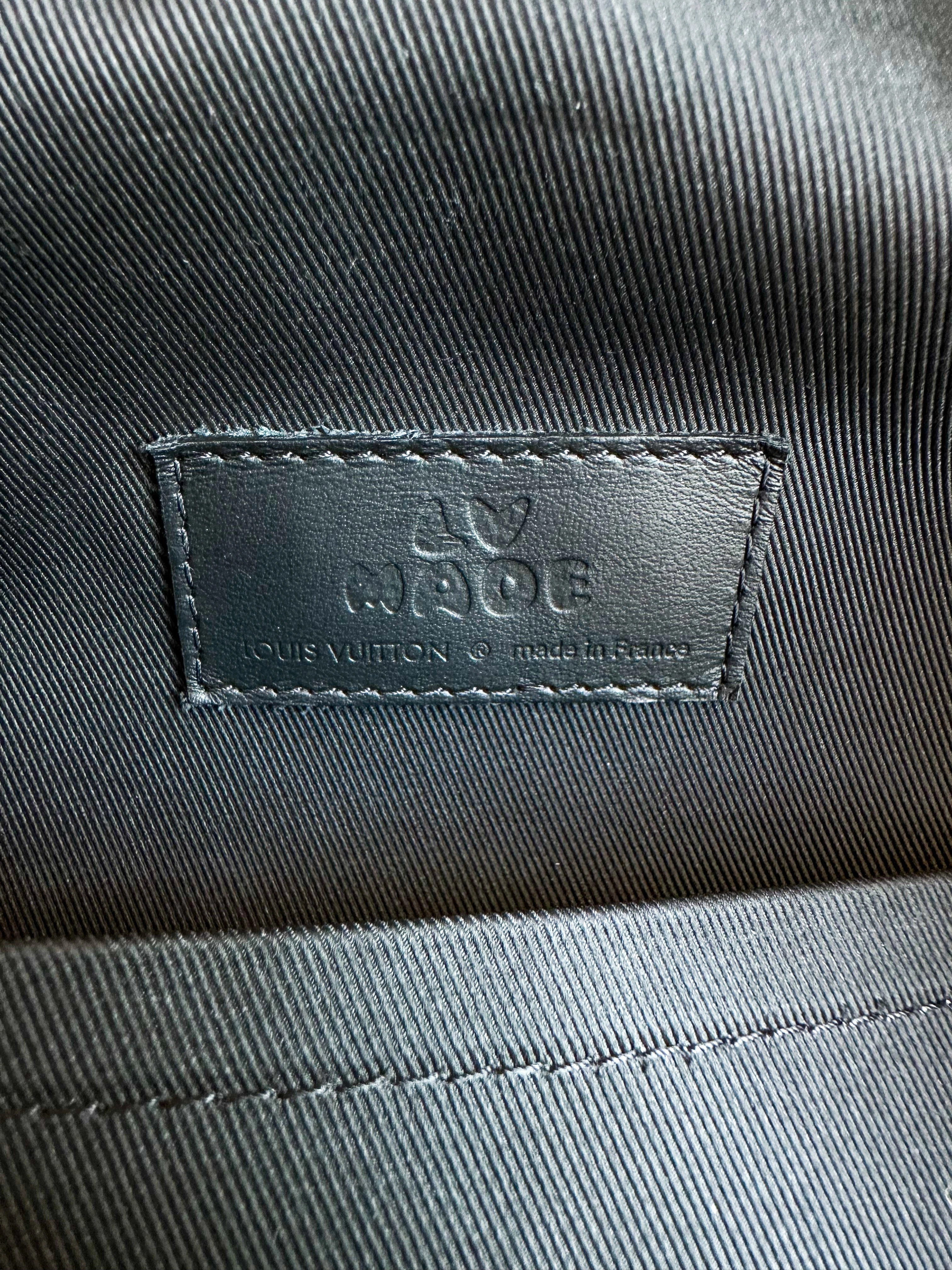 Louis Vuitton Nigo Grey Striped Monogram Utilitary Backpack