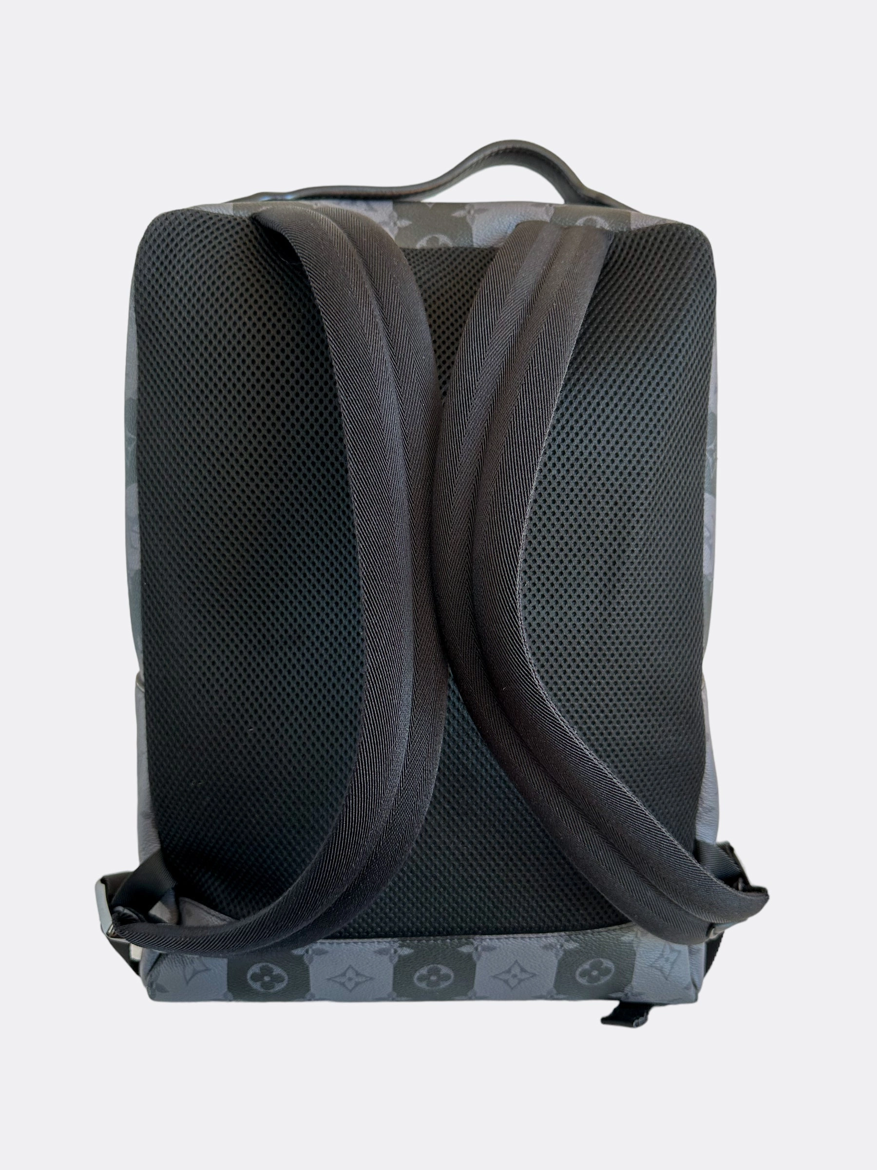 Louis Vuitton Nigo Grey Striped Monogram Utilitary Backpack