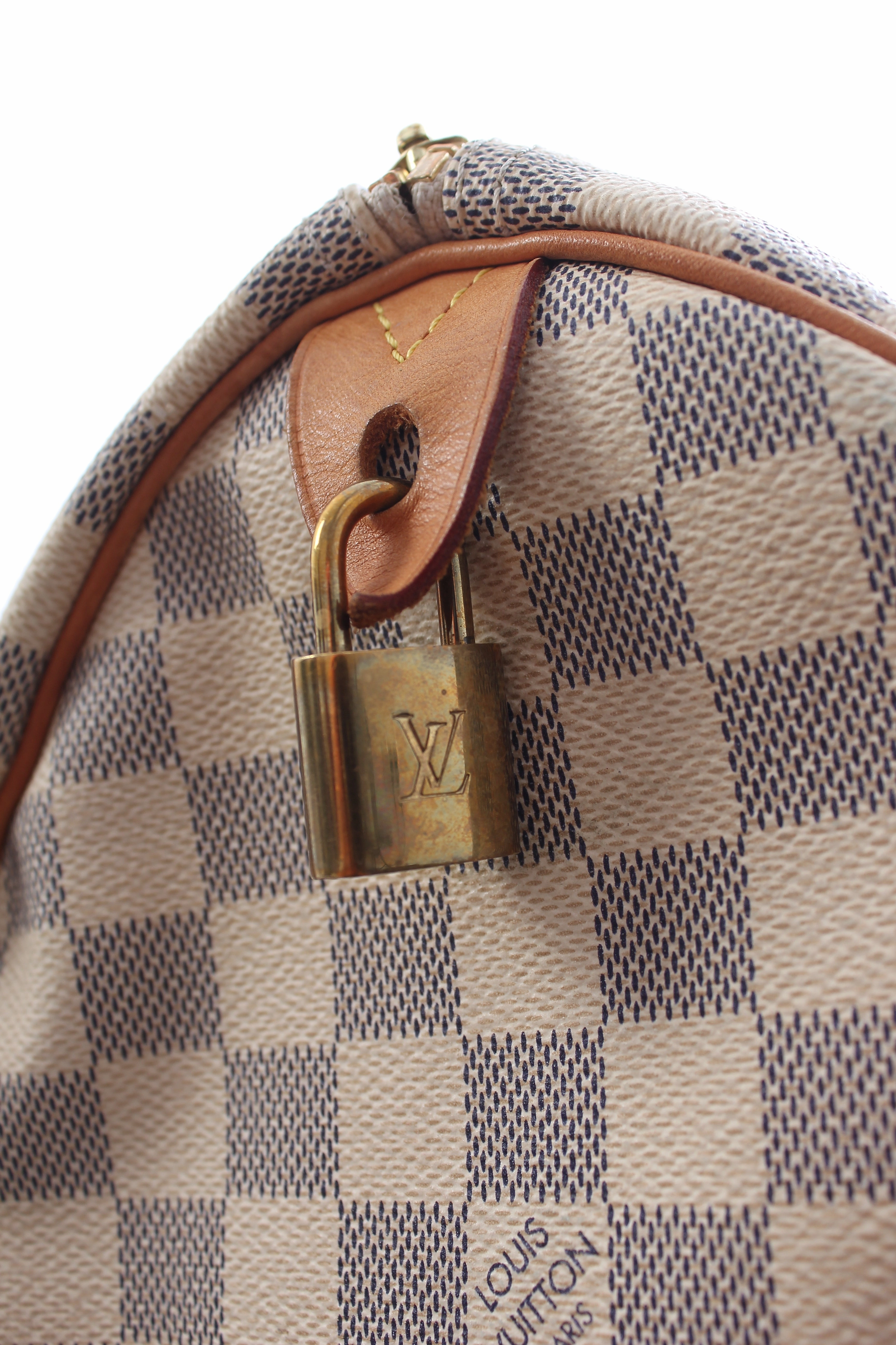 Louis Vuitton Speedy 30 Damier Azur Coated Canvas Handbag