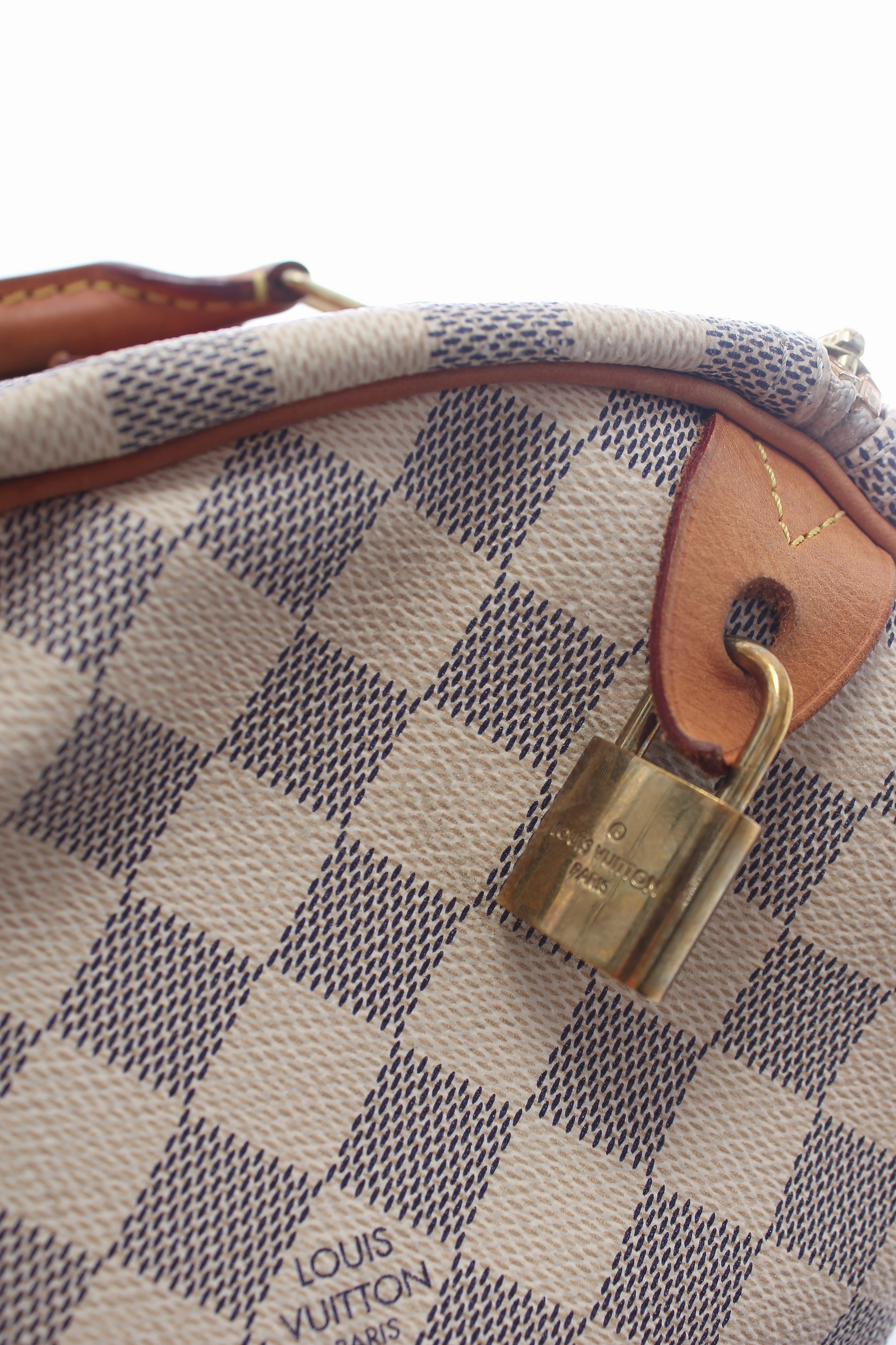 Louis Vuitton Speedy 30 Damier Azur Coated Canvas Handbag