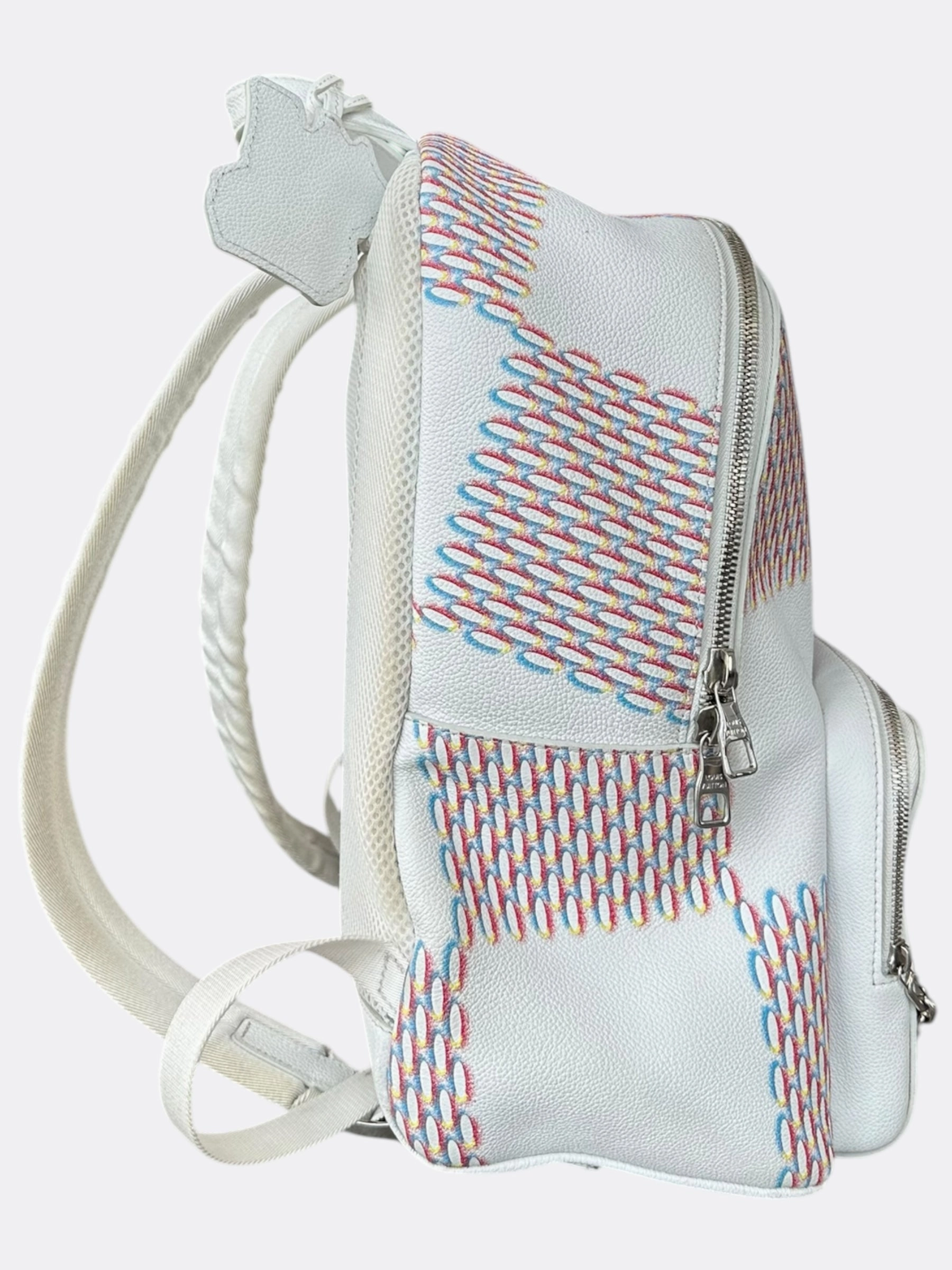 Louis Vuitton White Damier Spray Racer Backpack