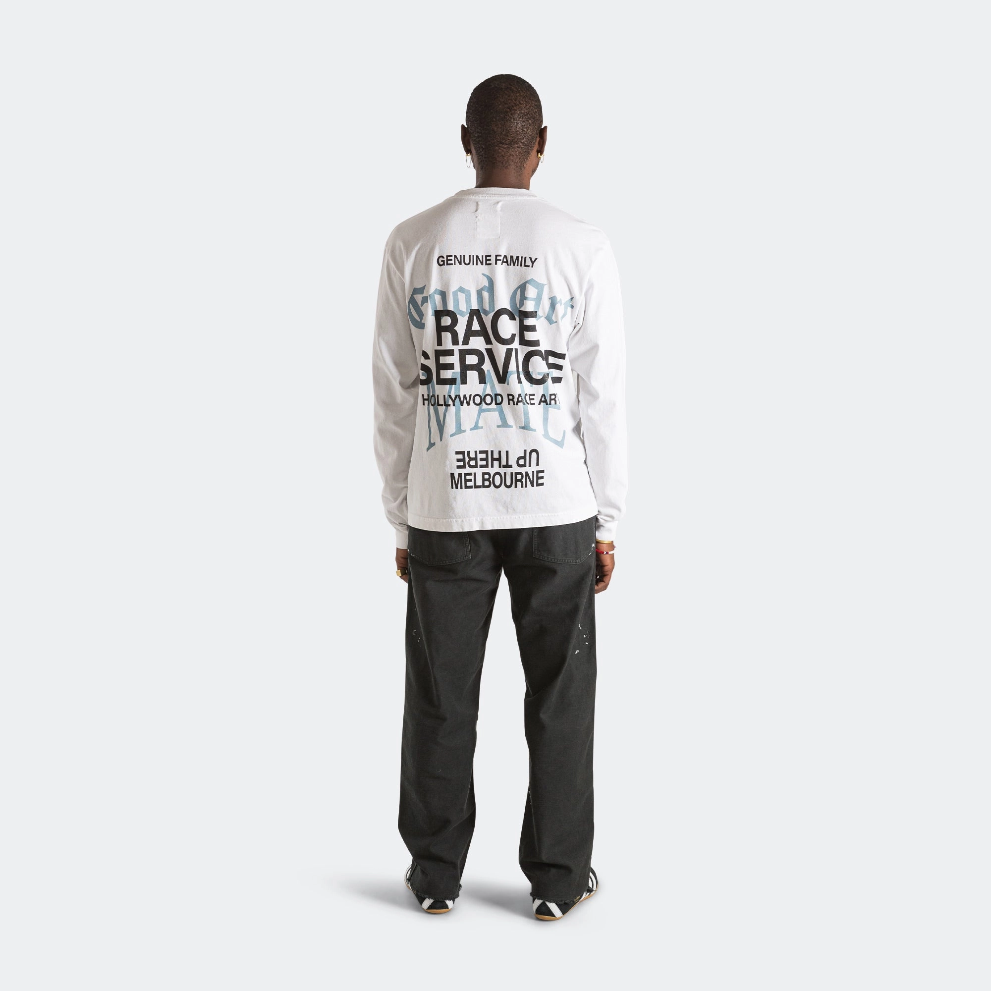 LS T-Shirt x Race Service - Optical White