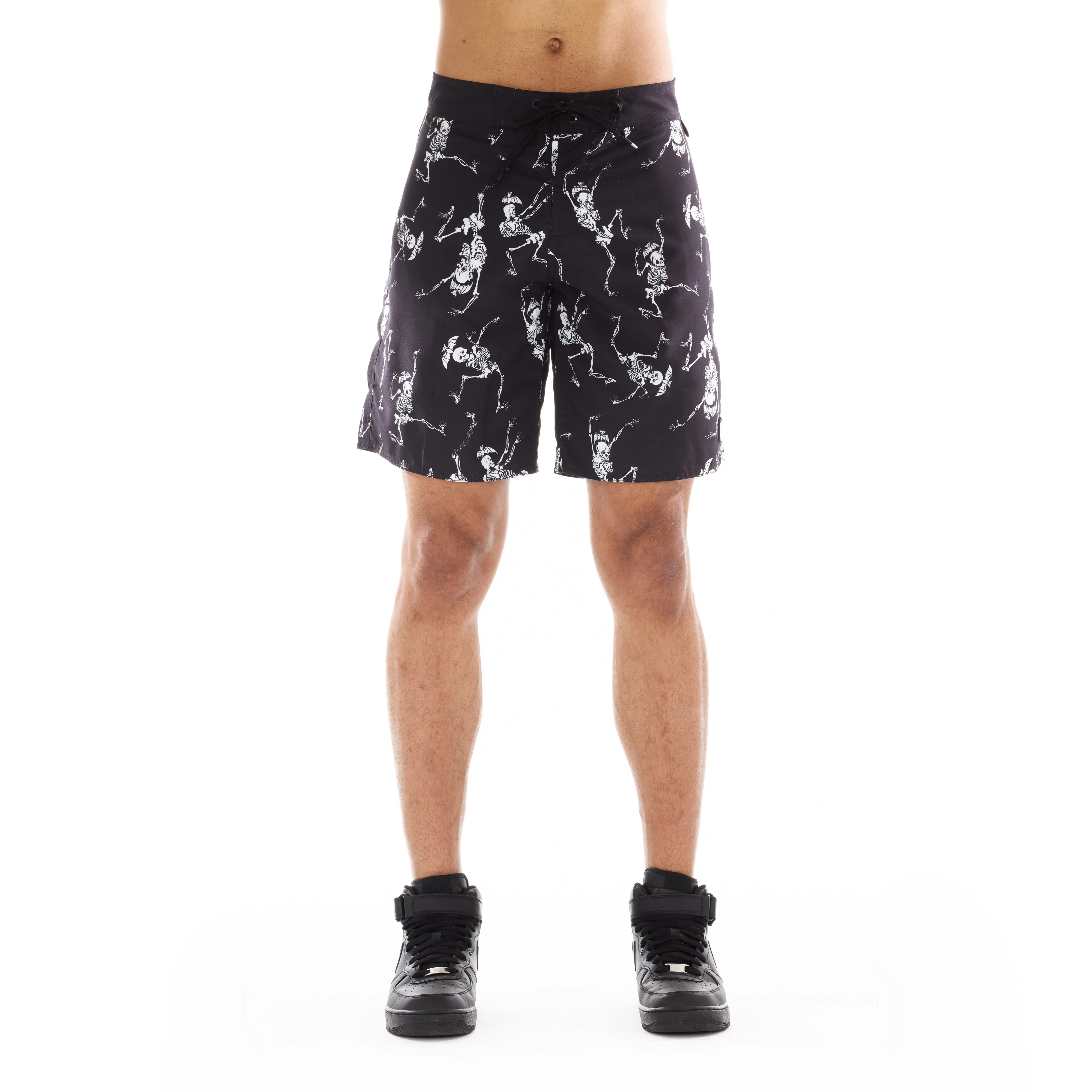 LUCKY BASTARD ELASTIC WAIST SWIMSUIT IN SKELETON