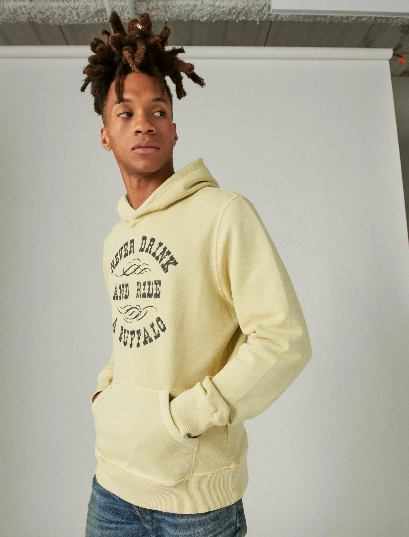 Lucky Brand Men's Yellowstone Never Drink Hoodie