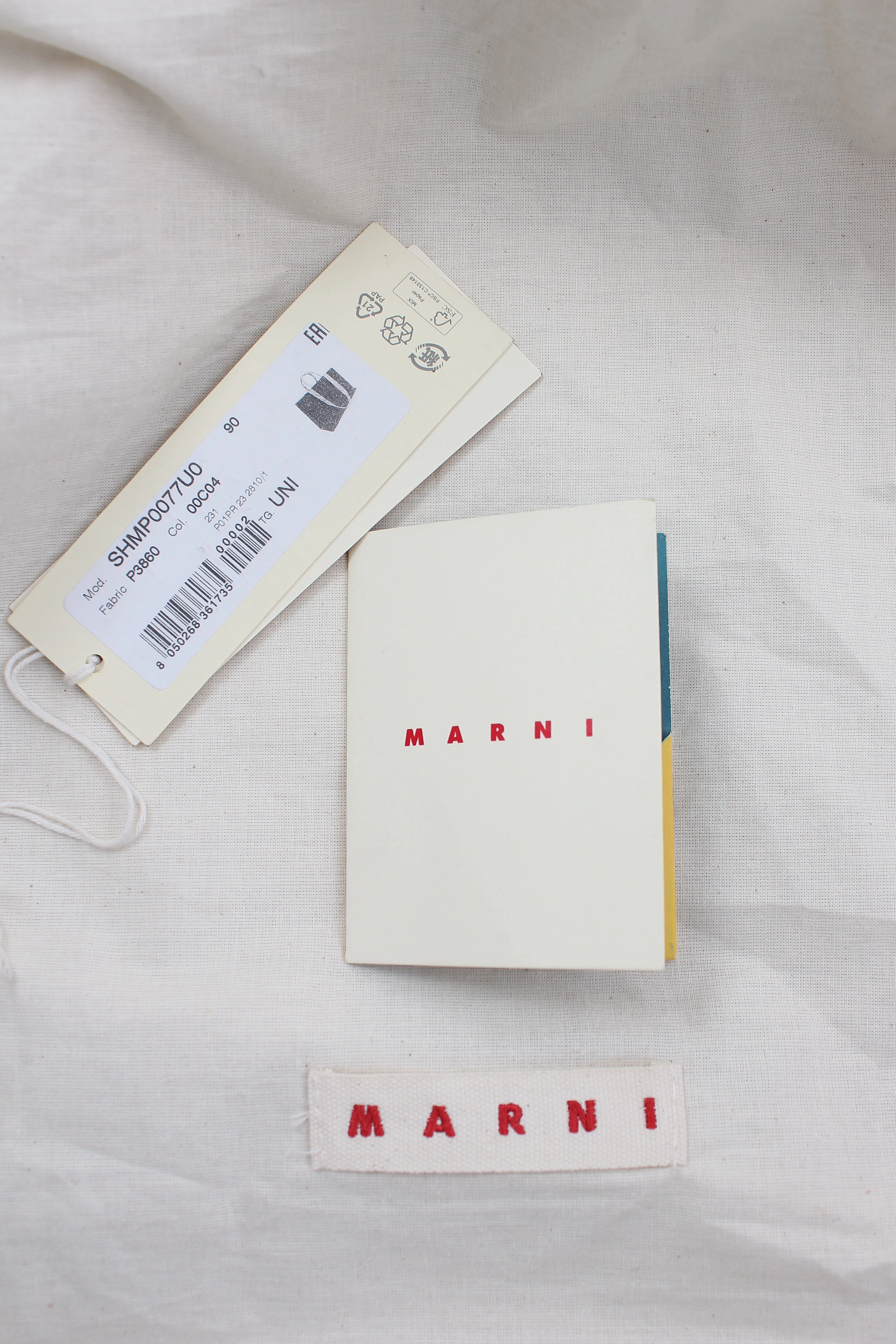 Marni Small Raffia East West Tote Bag