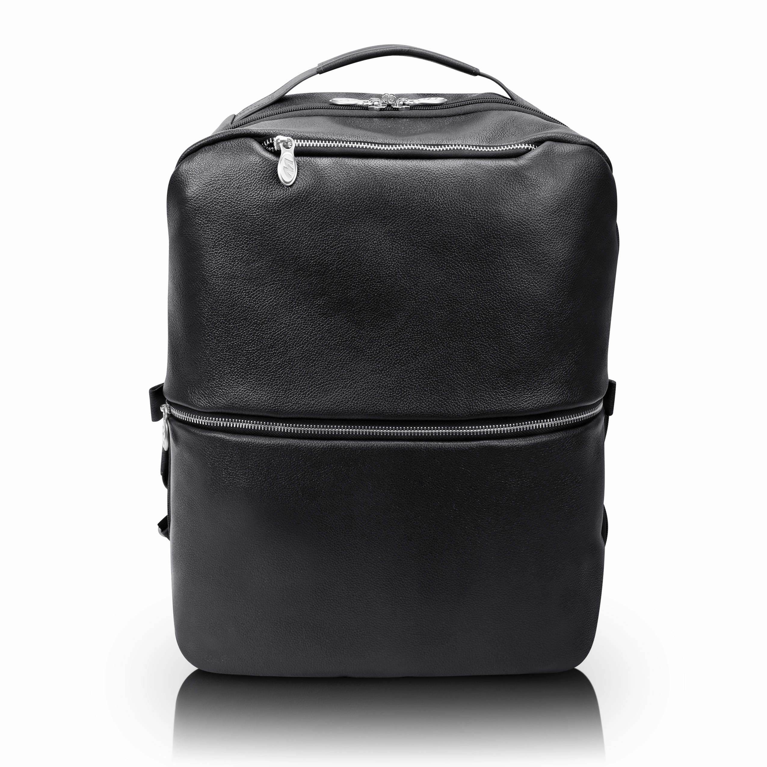 McKlein USA East Side 17" Leather 2-In-1 Laptop & Tablet Convertible Travel Backpack & Cross-Body