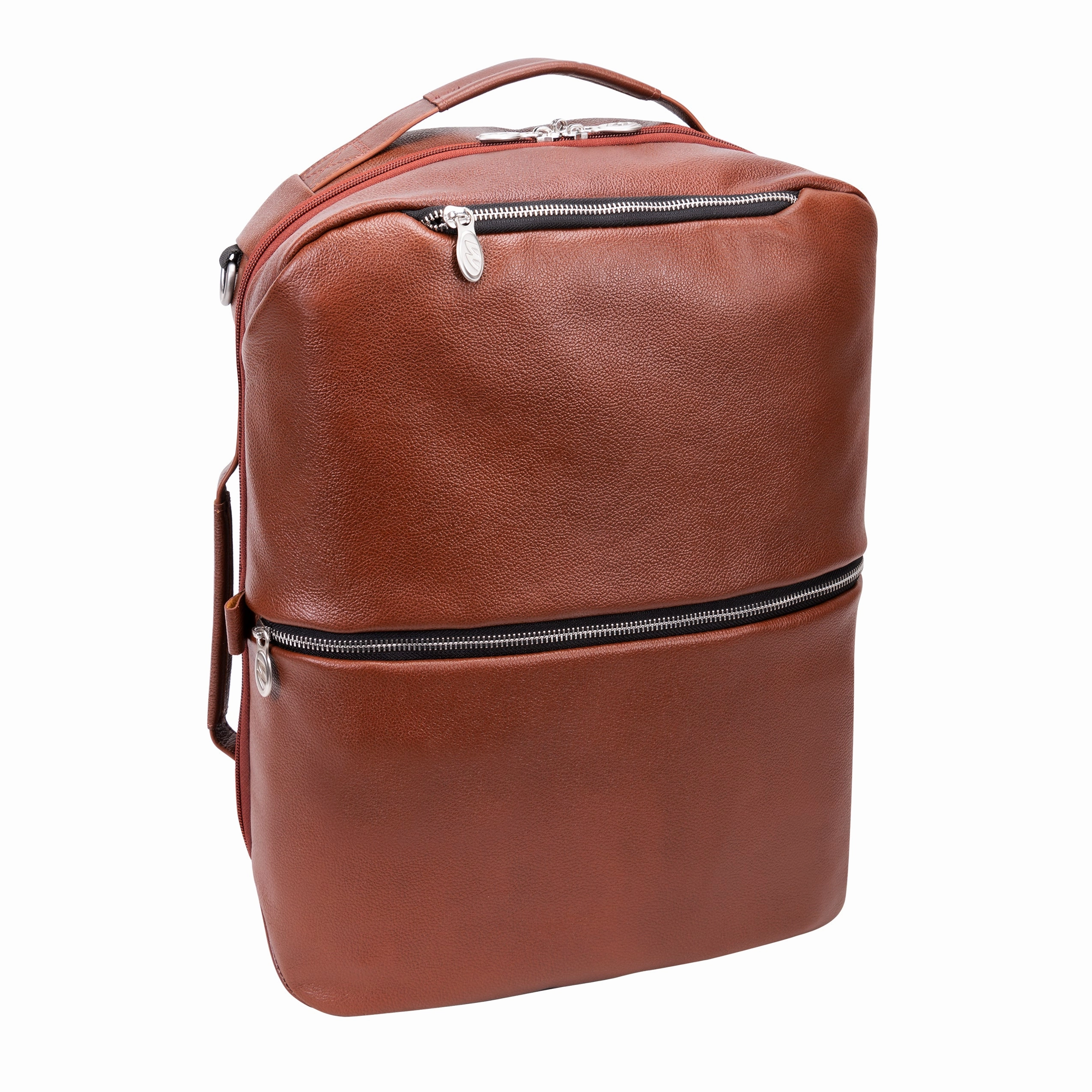 McKlein USA East Side 17" Leather 2-In-1 Laptop & Tablet Convertible Travel Backpack & Cross-Body