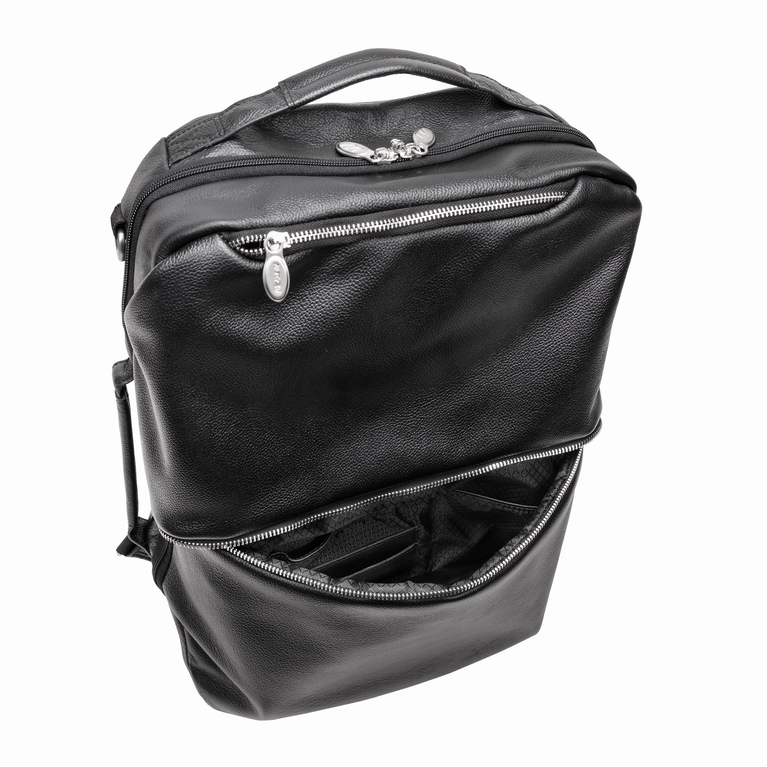 McKlein USA East Side 17" Nylon 2-In-1 Laptop & Tablet Convertible Travel Backpack & Cross-Body