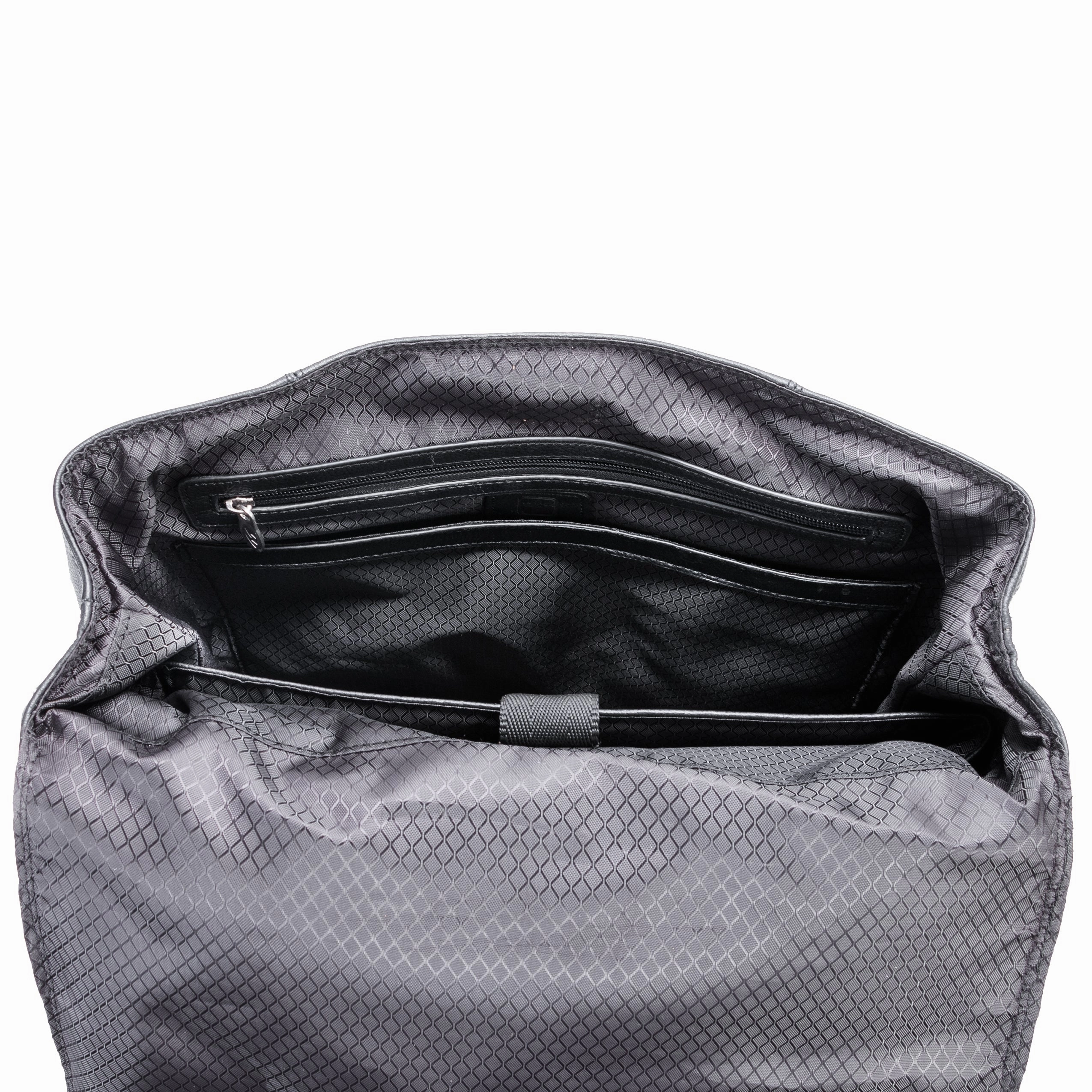 McKlein USA Element 17" Leather Two-Tone Flap-Over Laptop & Tablet Backpack