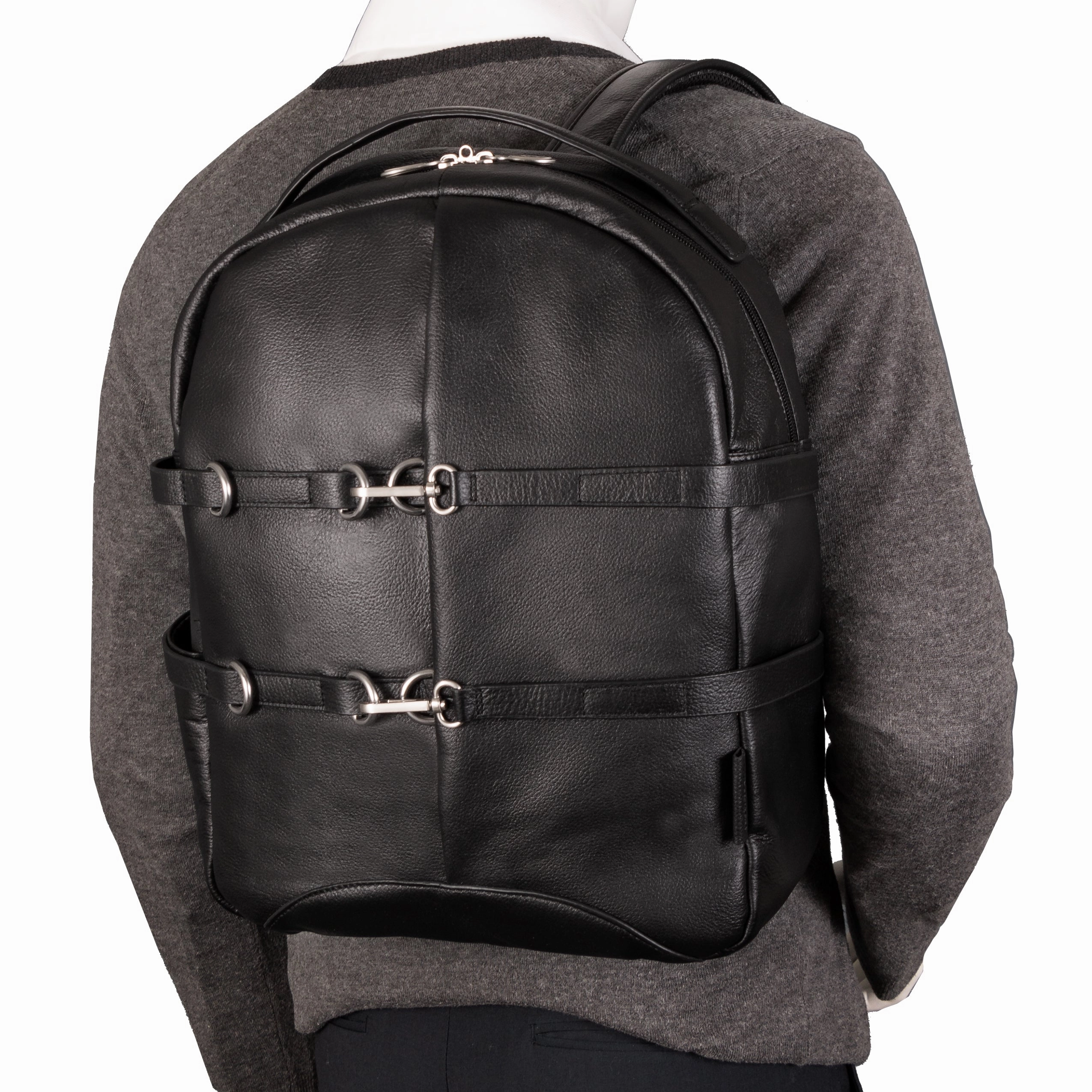 McKlein USA Oakland 15" Leather Business Casual Laptop & Tablet Backpack