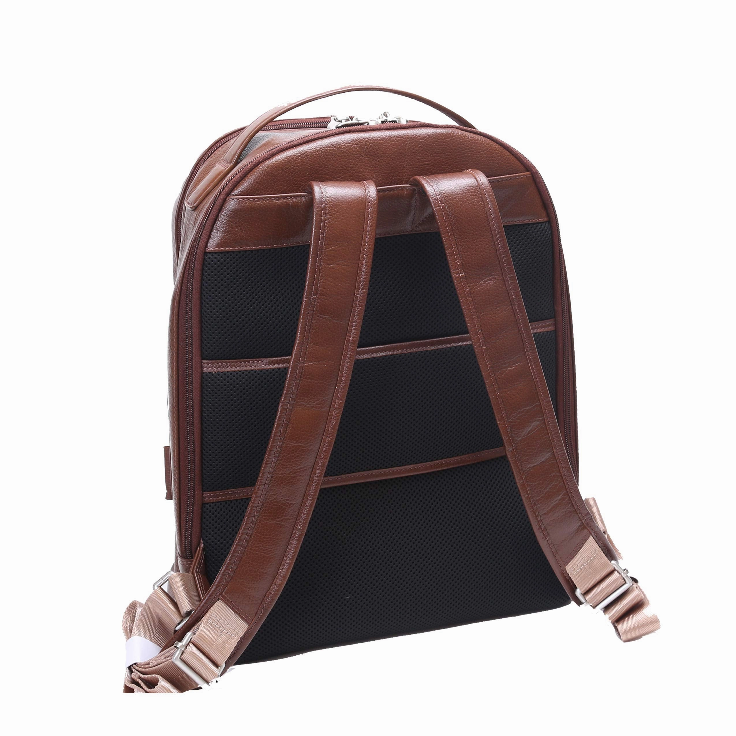 McKlein USA Parker 15" Leather Dual Compartment Laptop Backpack