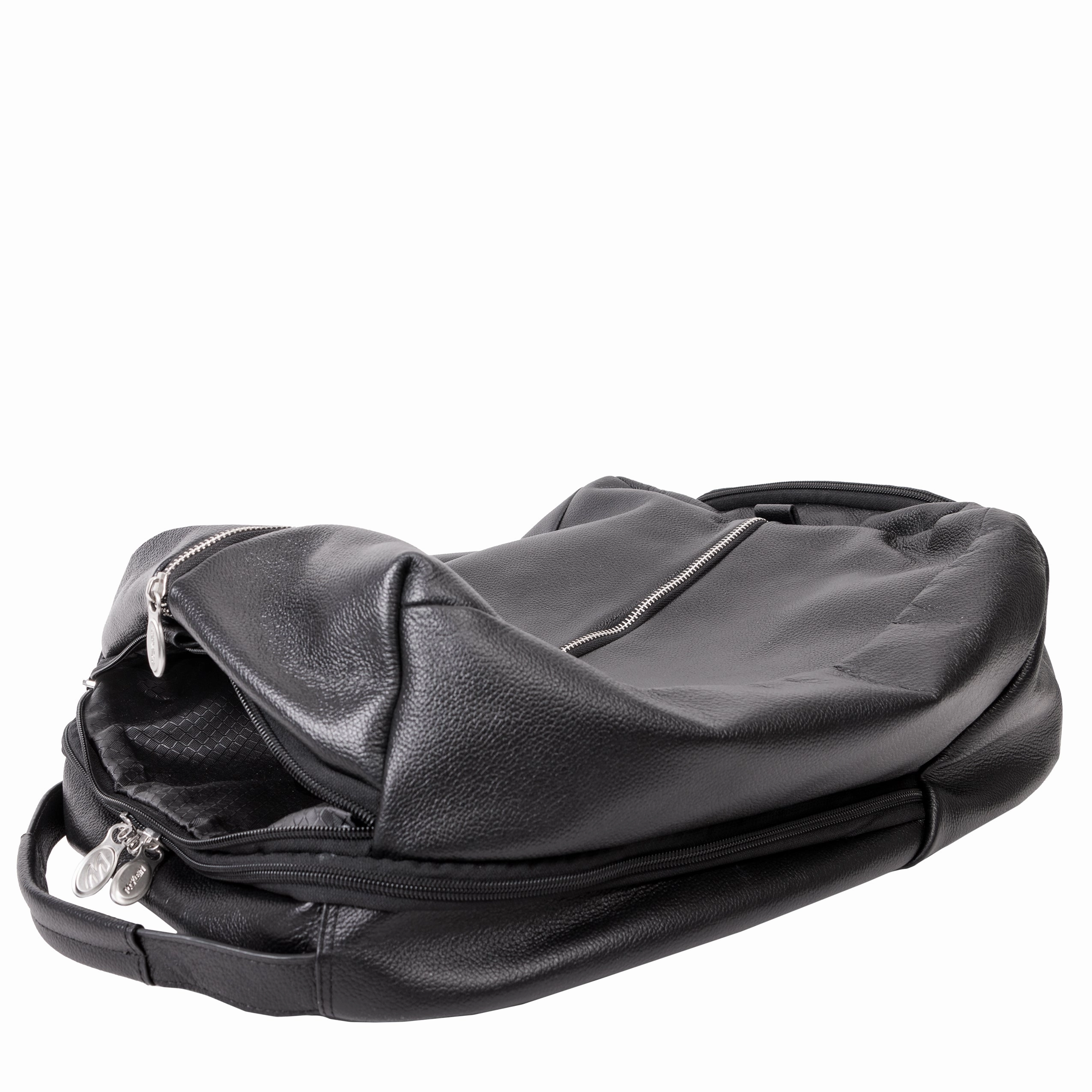 McKlein USA South Shore 17" Leather Carry-All Laptop & Tablet Overnight Backpack