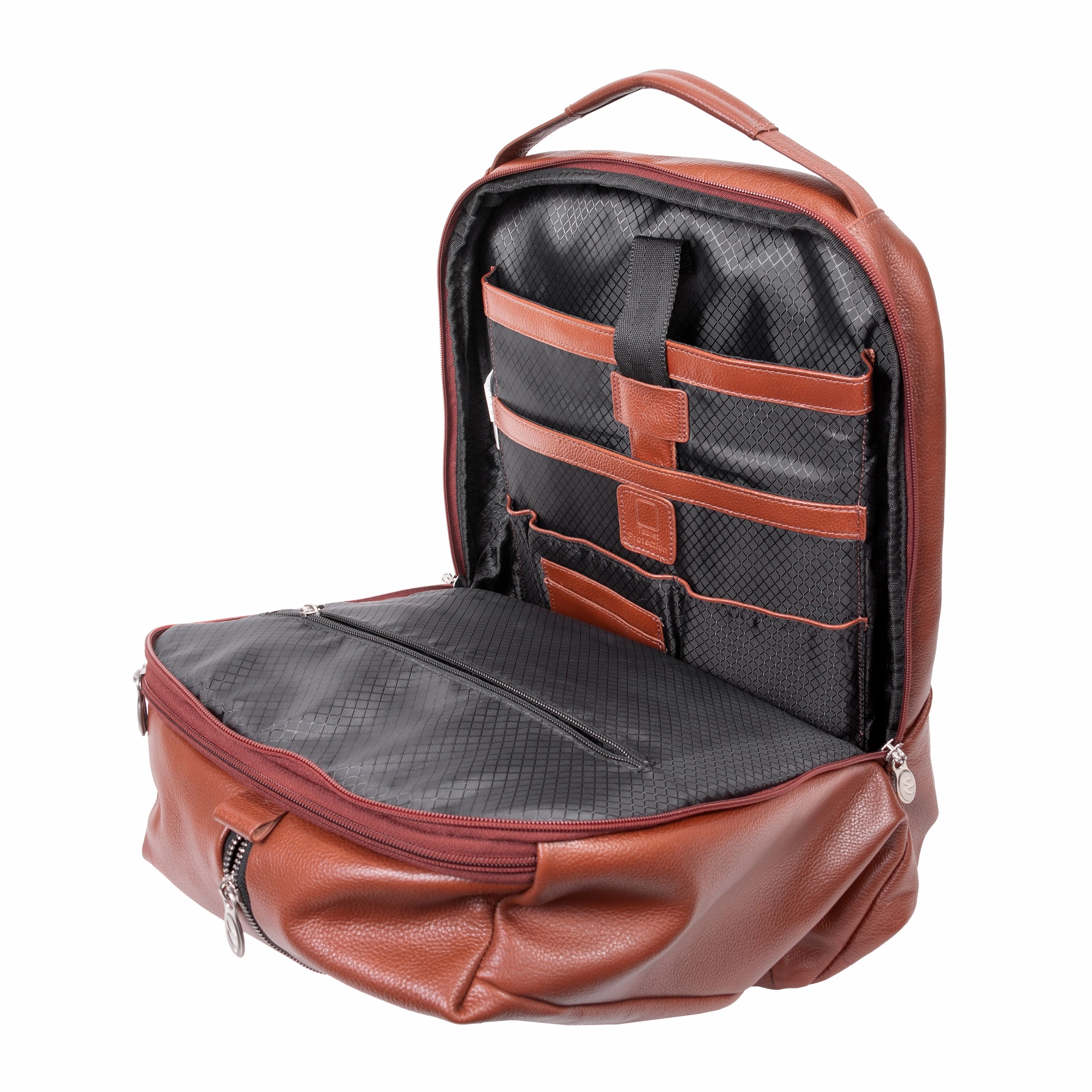 McKlein USA South Shore 17" Leather Carry-All Laptop & Tablet Overnight Backpack