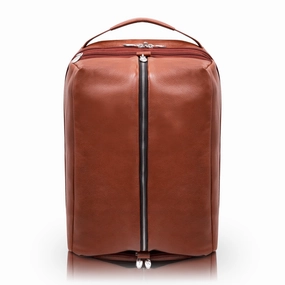 McKlein USA South Shore 17" Leather Carry-All Laptop & Tablet Overnight Backpack