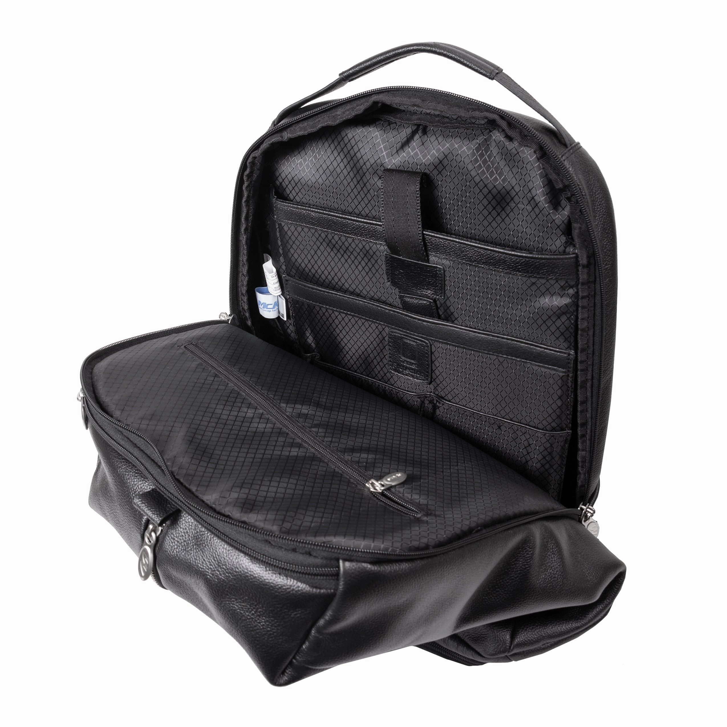 McKlein USA South Shore 17" Leather Carry-All Laptop & Tablet Overnight Backpack