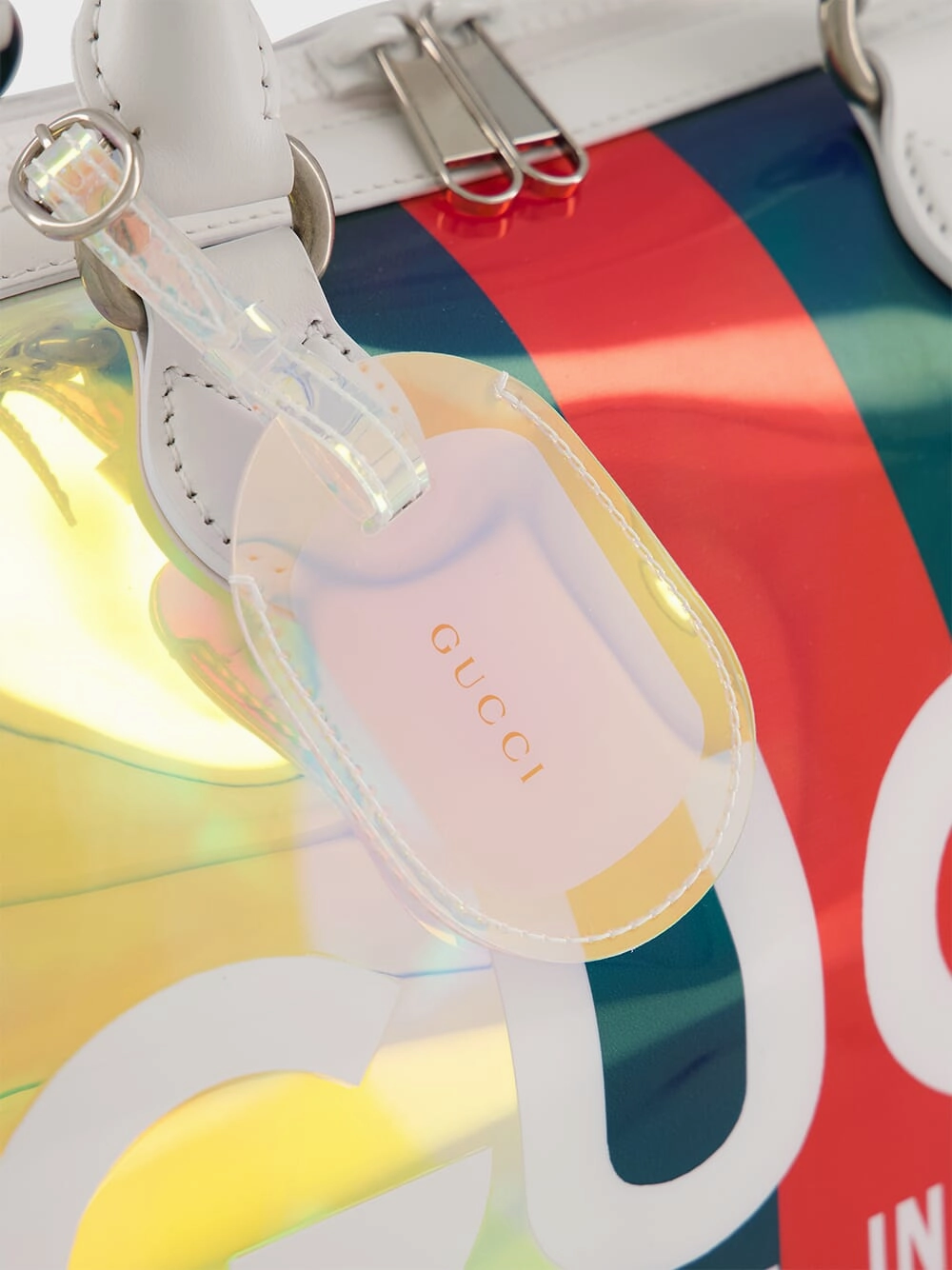 Medium Transparent Duffle with Web