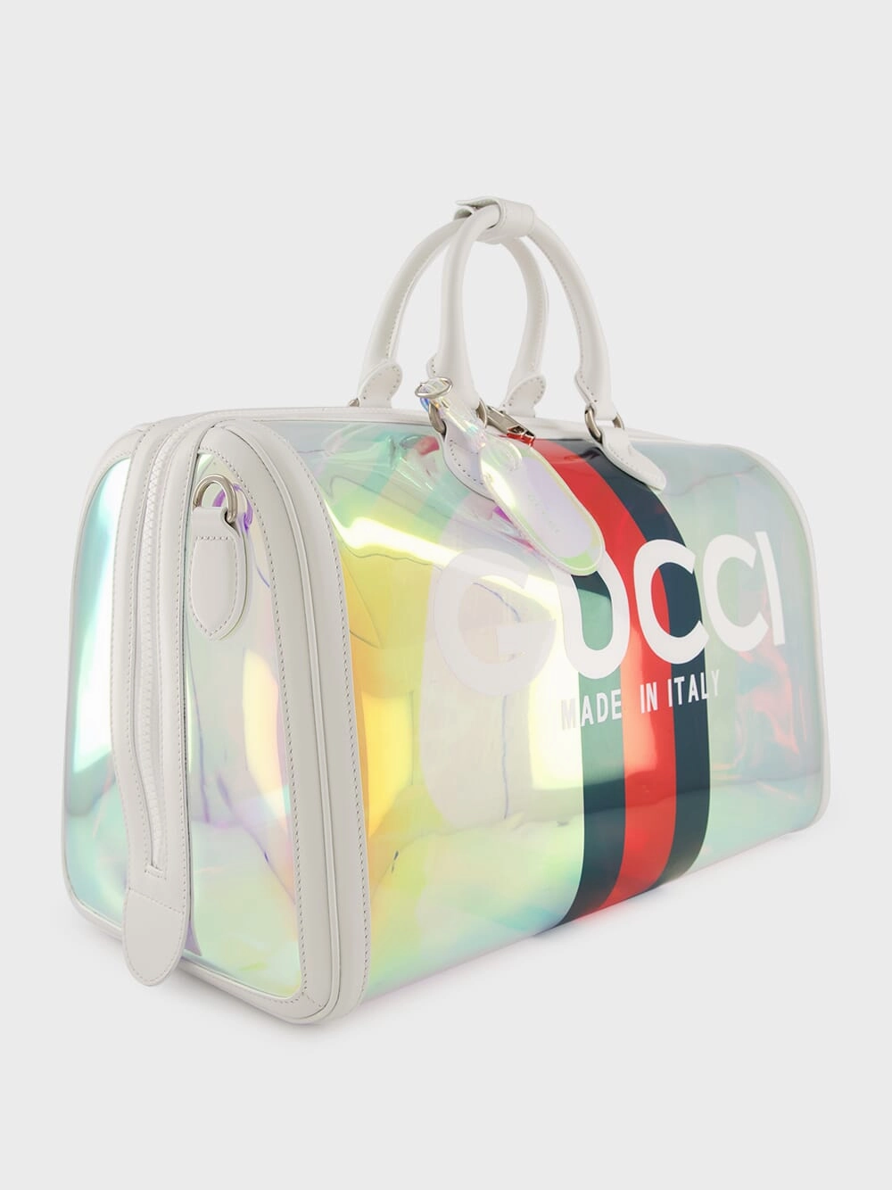 Medium Transparent Duffle with Web