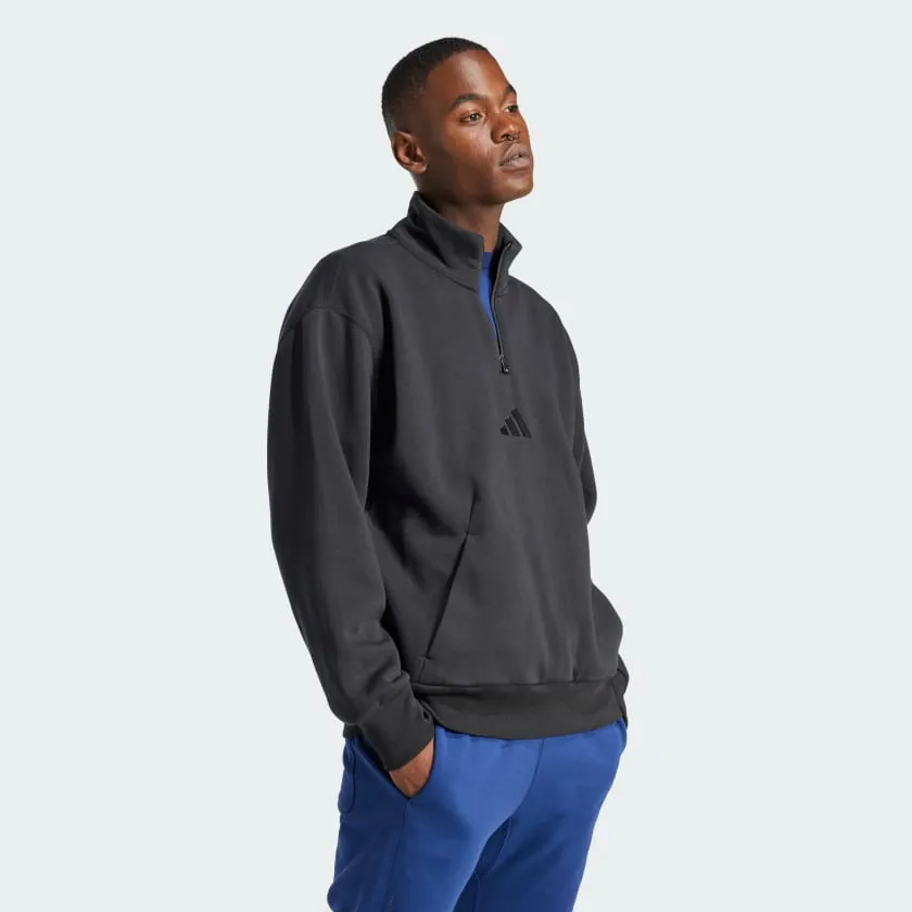 Men's adidas ALL SZN Fleece 1/4-Zip Crew Sweatshirt