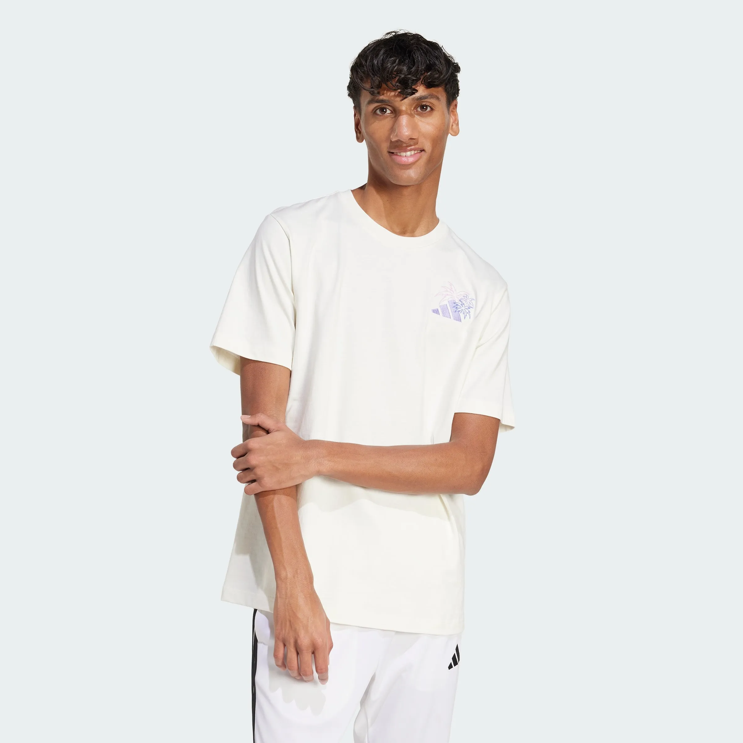 Men's adidas Lounge Pastel Embroidery Graphic Tee