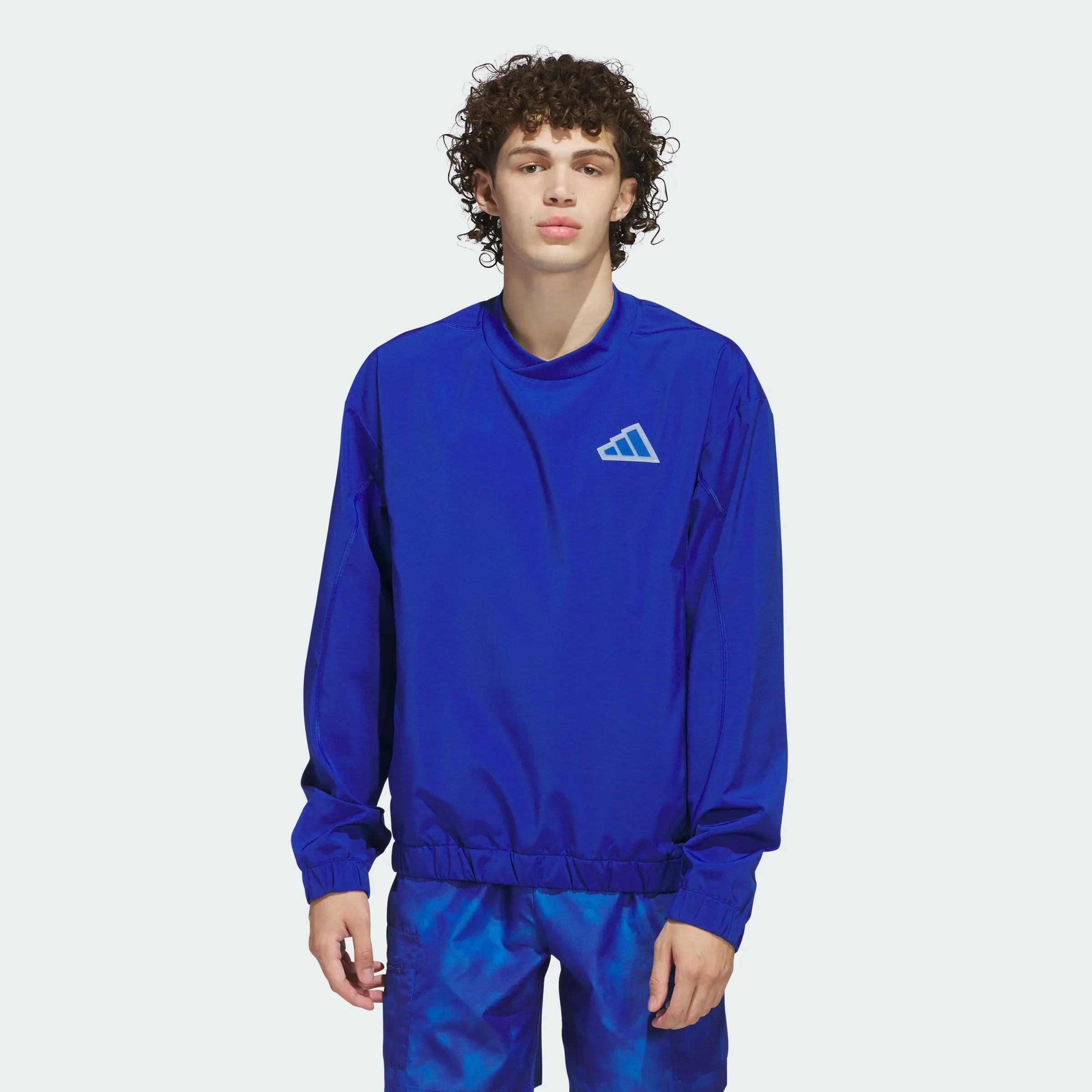 Men's adidas Woven Pullover Crew Sweatshirt