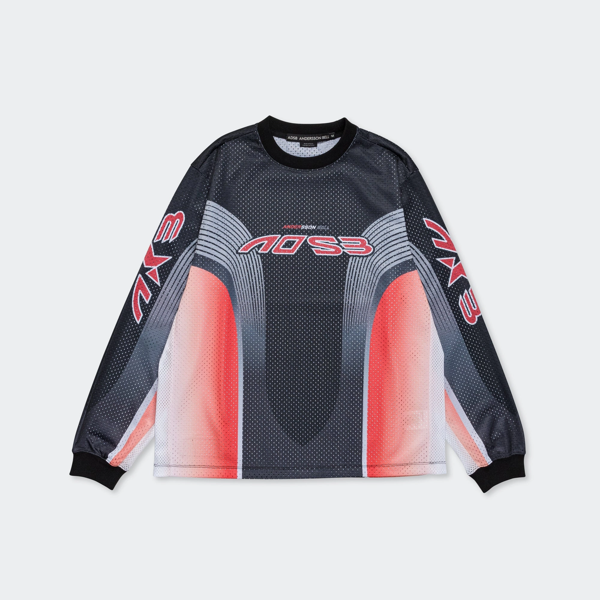 Mesh Racing LS T-Shirt - Black/Red