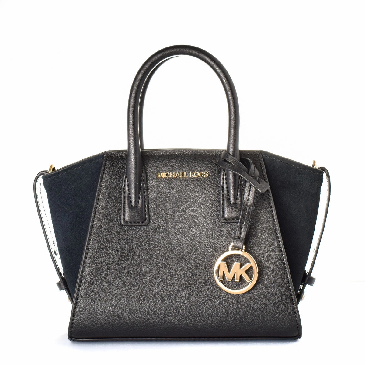 Michael Kors Avril Satchel Shoulder Crossbody Bag Black