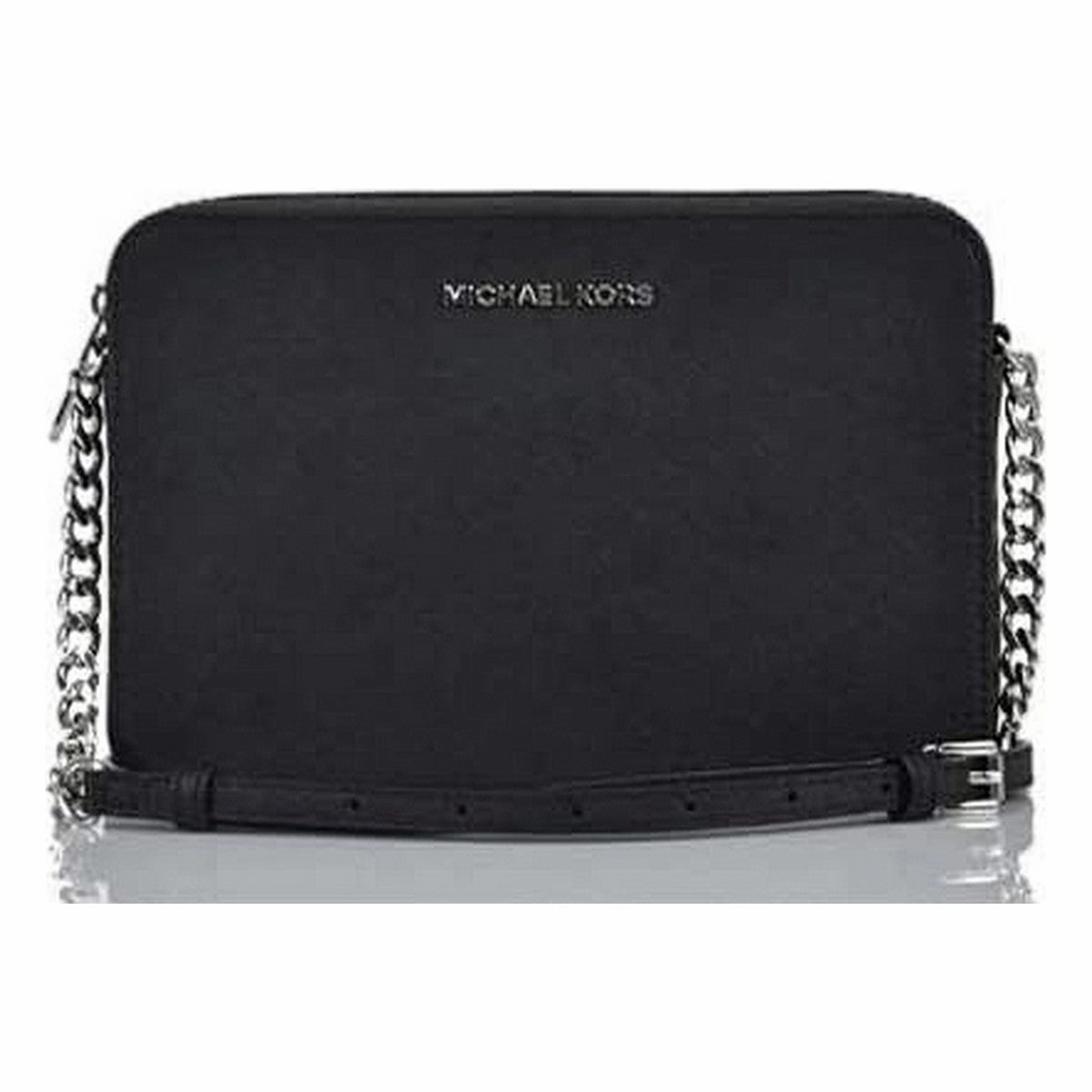 Michael Kors Leather Shoulder Crossbody Chain Bag Black