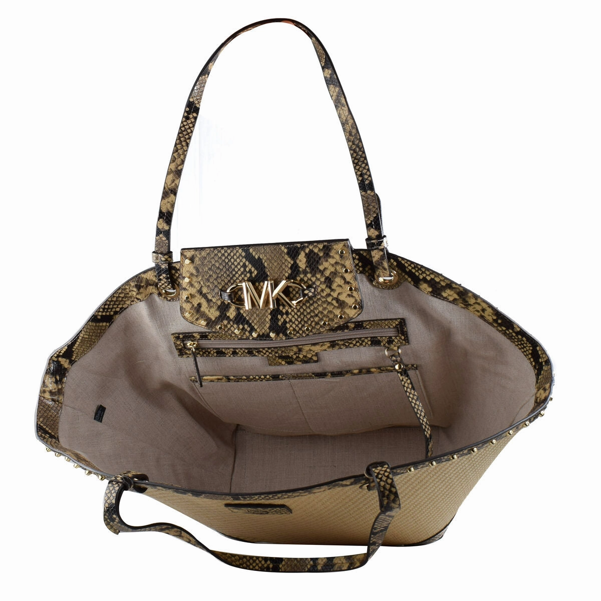 Michael Kors Raffia Shoulder Bag Brown