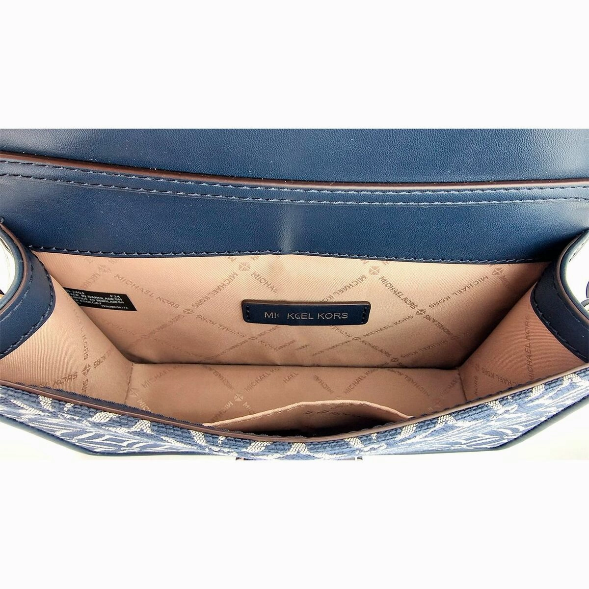 Michael Kors Shoulder Crossbody Print Chain Bag Denim Blue