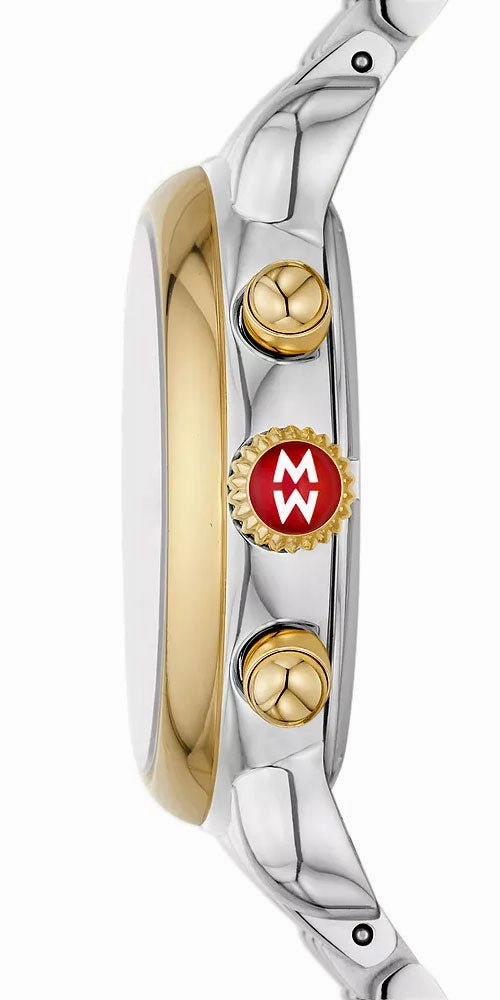 Michele CSX 36 Chronograph Mother-of-Pearl Dial Date Two-Tone Stainless Steel Womens Watch MWW03C000522