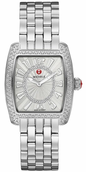 Michele Urban Mini  Stainless Steel Silver Dial Diamonds Women's Watch MWW02A000572
