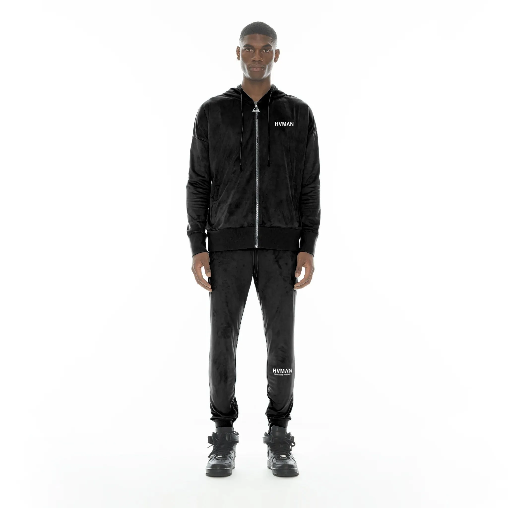 Microfiber Hoodie In Black