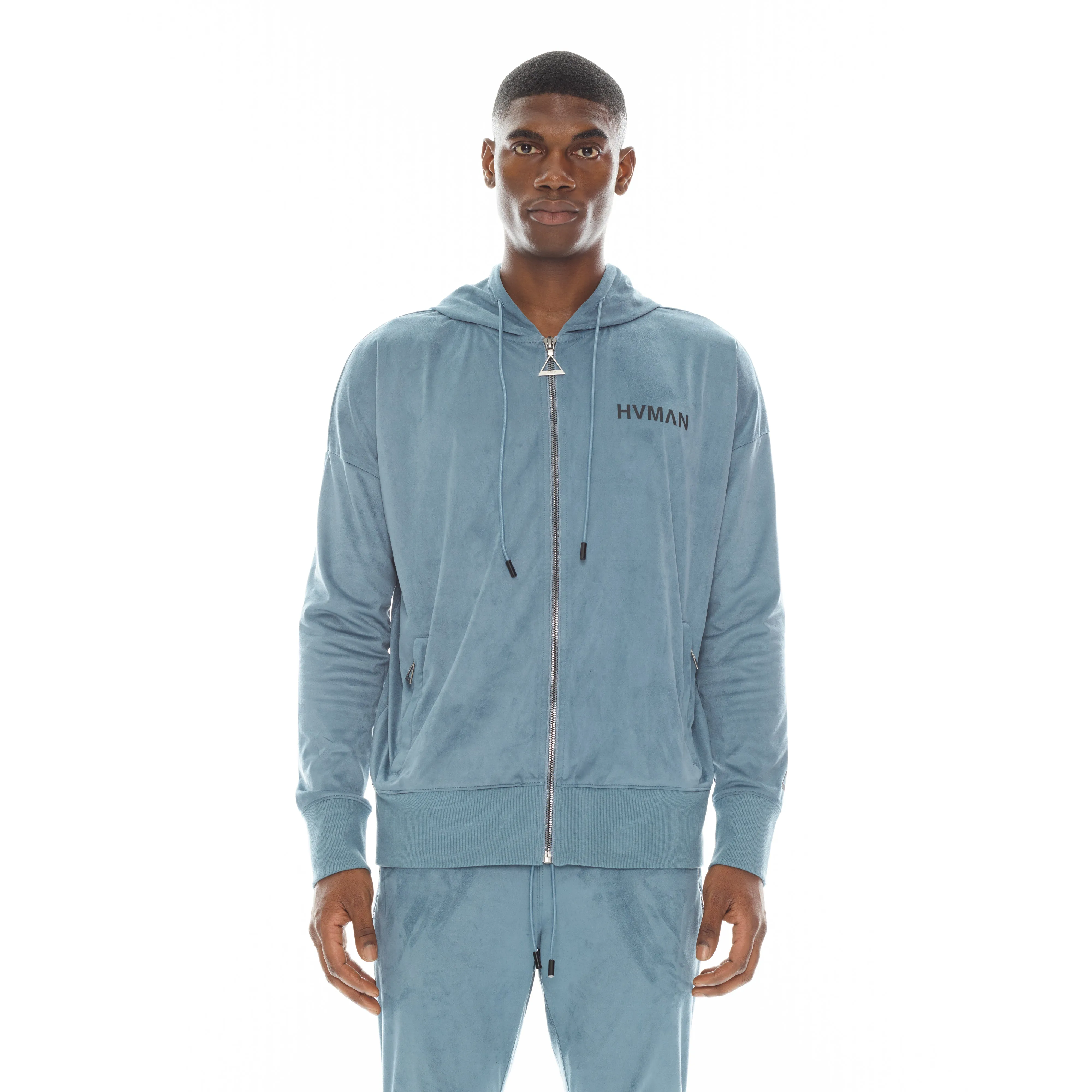 Microfiber Hoodie In Dusk Blue