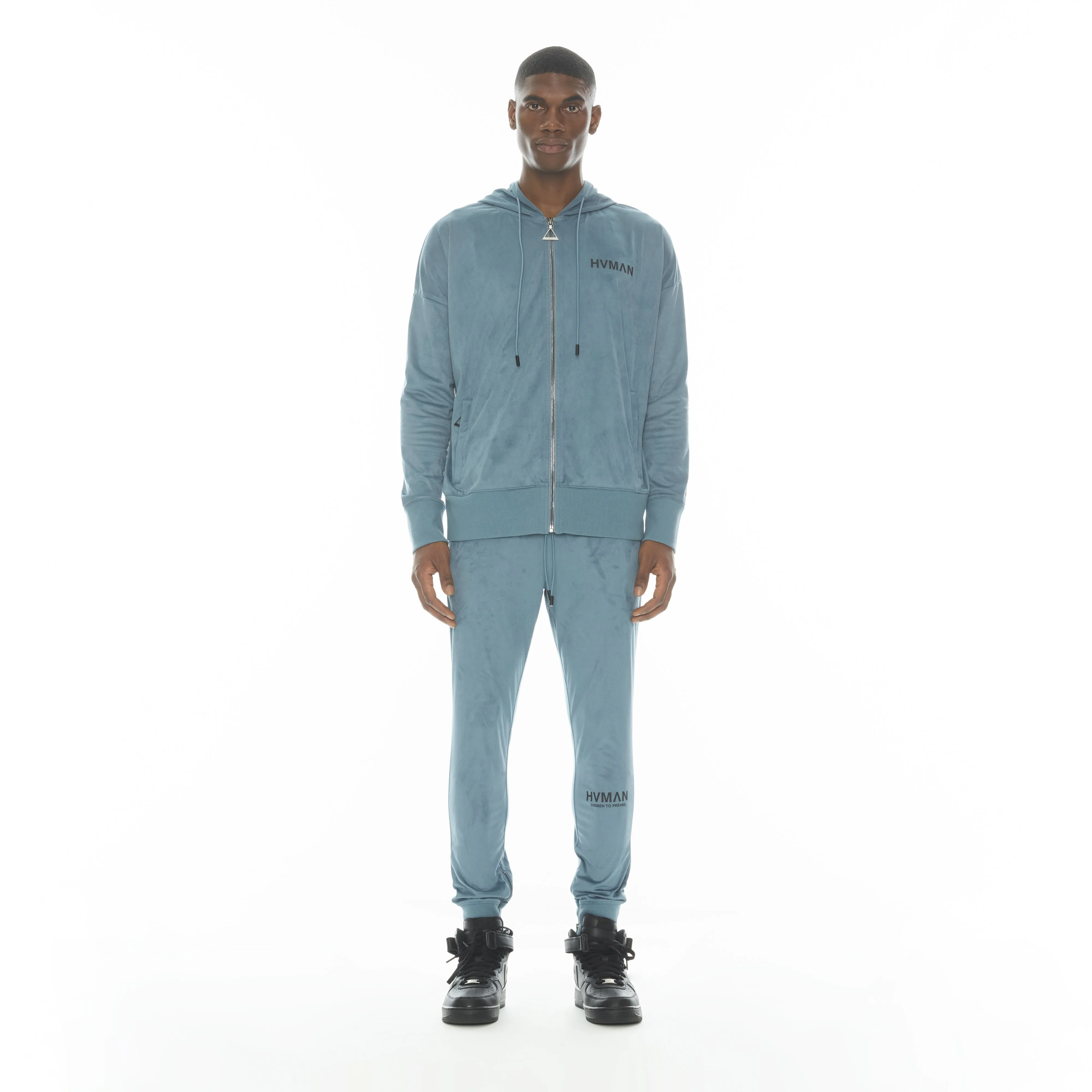 Microfiber Hoodie In Dusk Blue