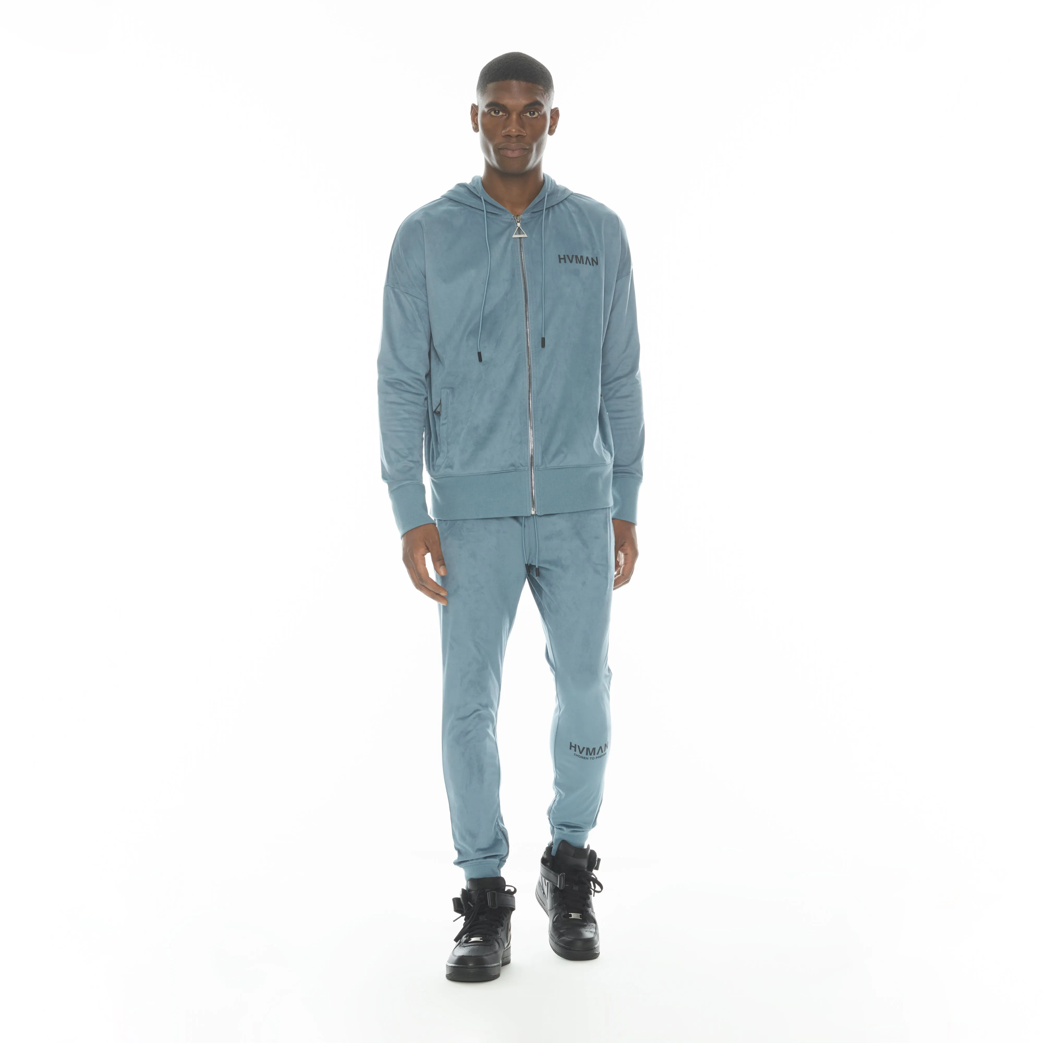 Microfiber Hoodie In Dusk Blue