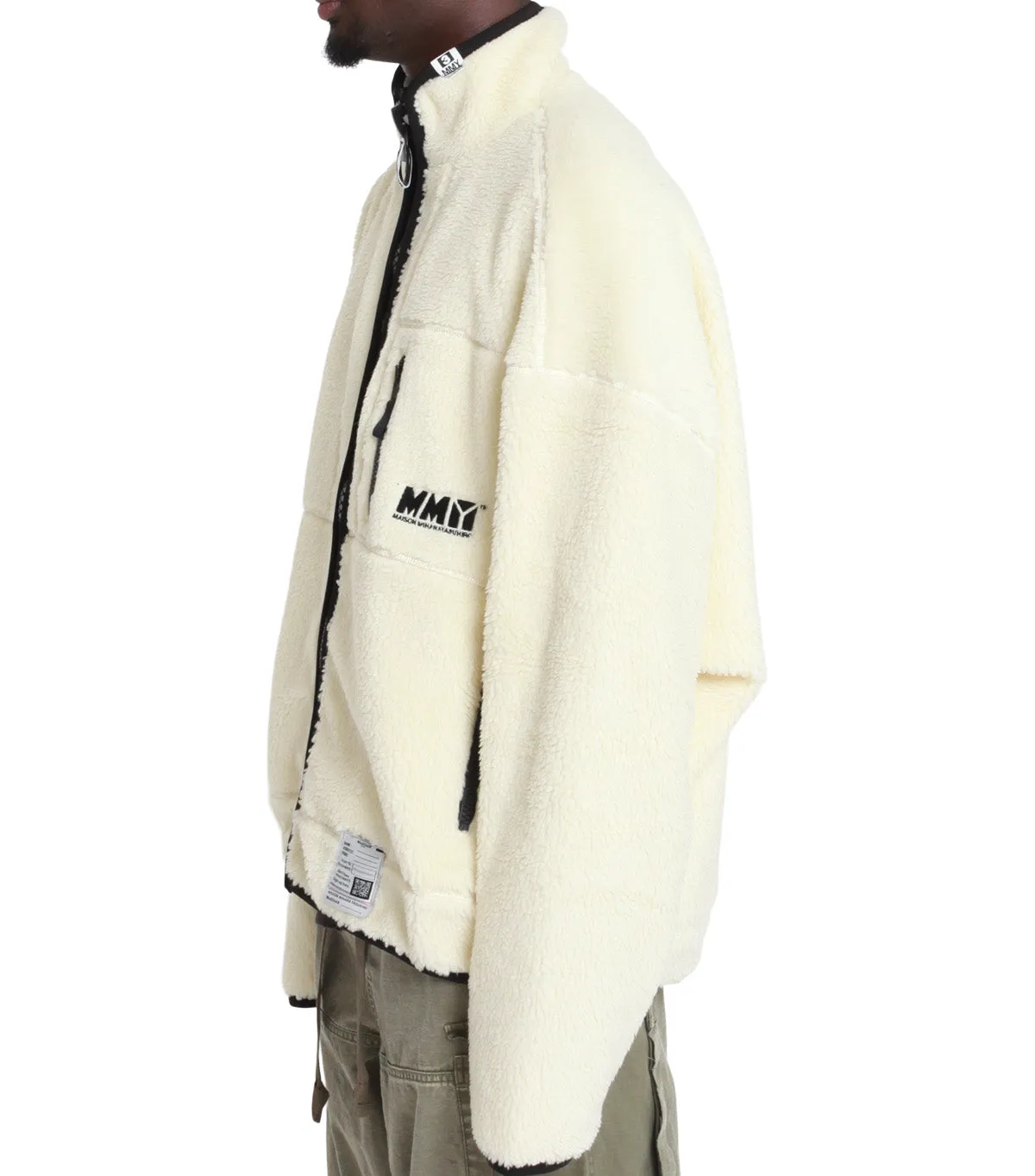 Mihara Yasuhiro Wide Back Boa Blouson White