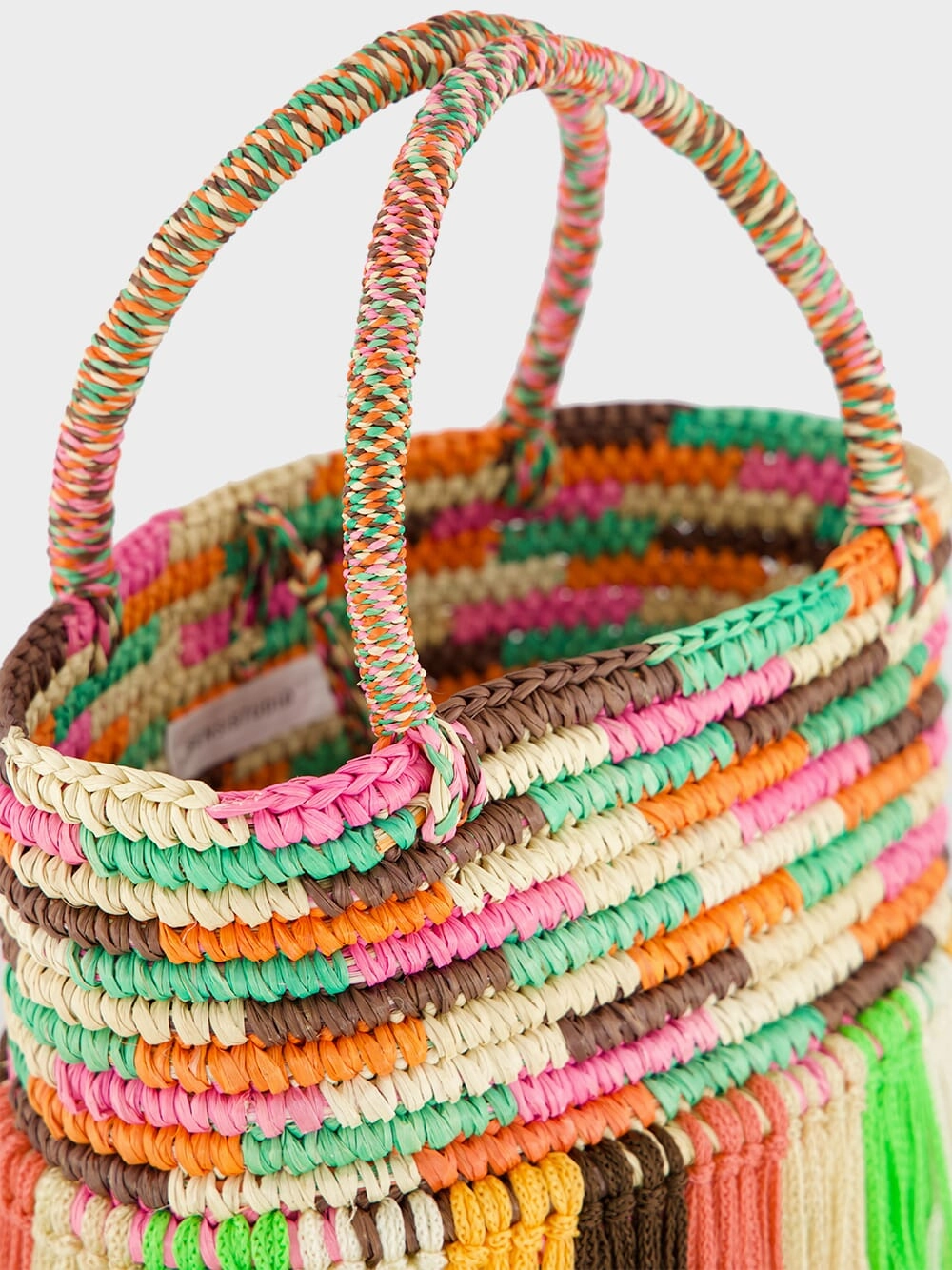 Multicolour Pastel Fringed Baby Tote