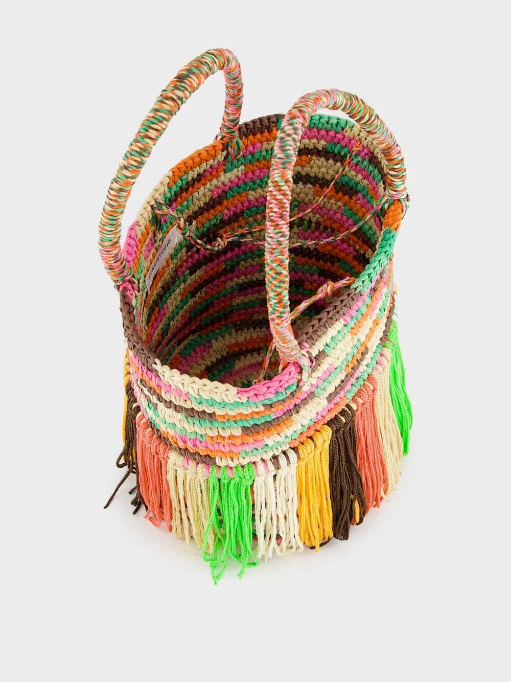 Multicolour Pastel Fringed Baby Tote