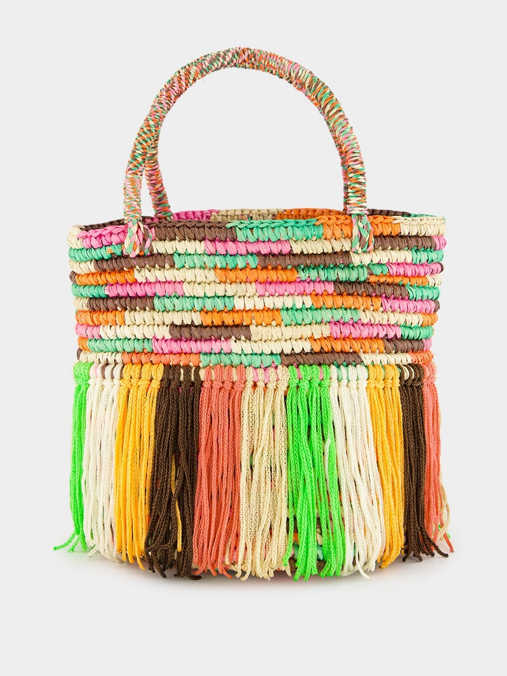 Multicolour Pastel Fringed Baby Tote