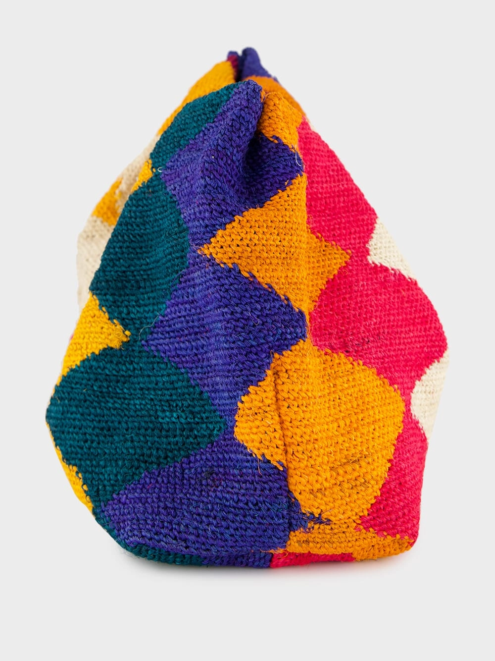 Multicolour Pattern Sisal Medium Pouch